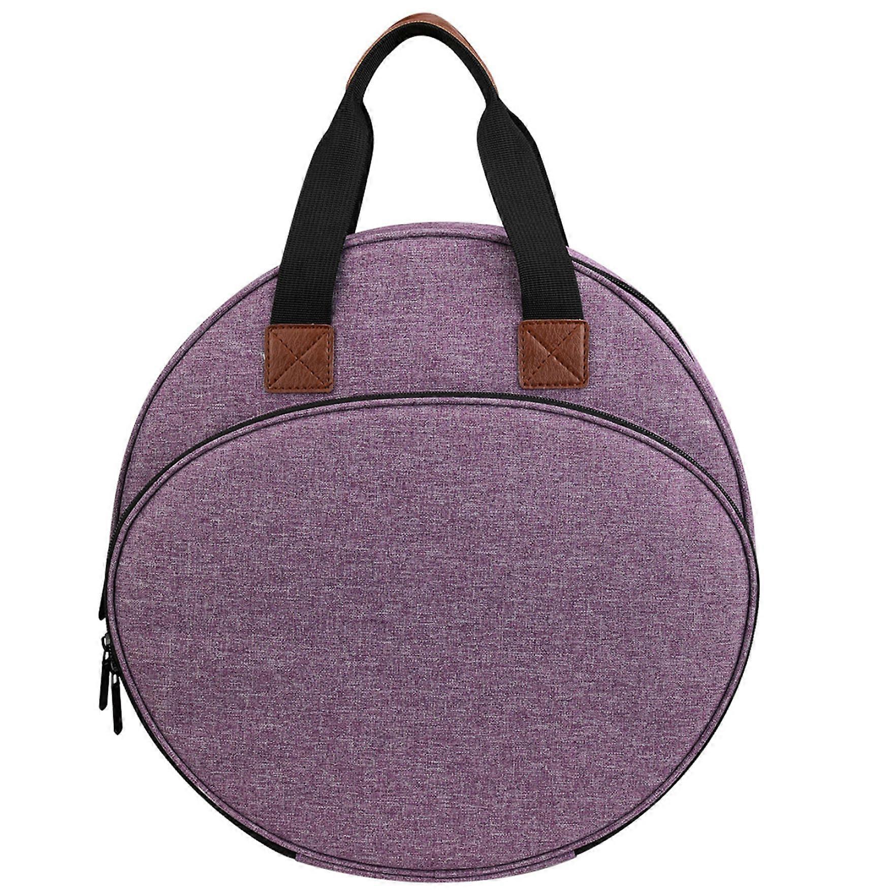 Cross Stitch Storage Large Capacity Purple Sewing Embroidery Bag With Zipper And Handle For Hoops Charts And Threads