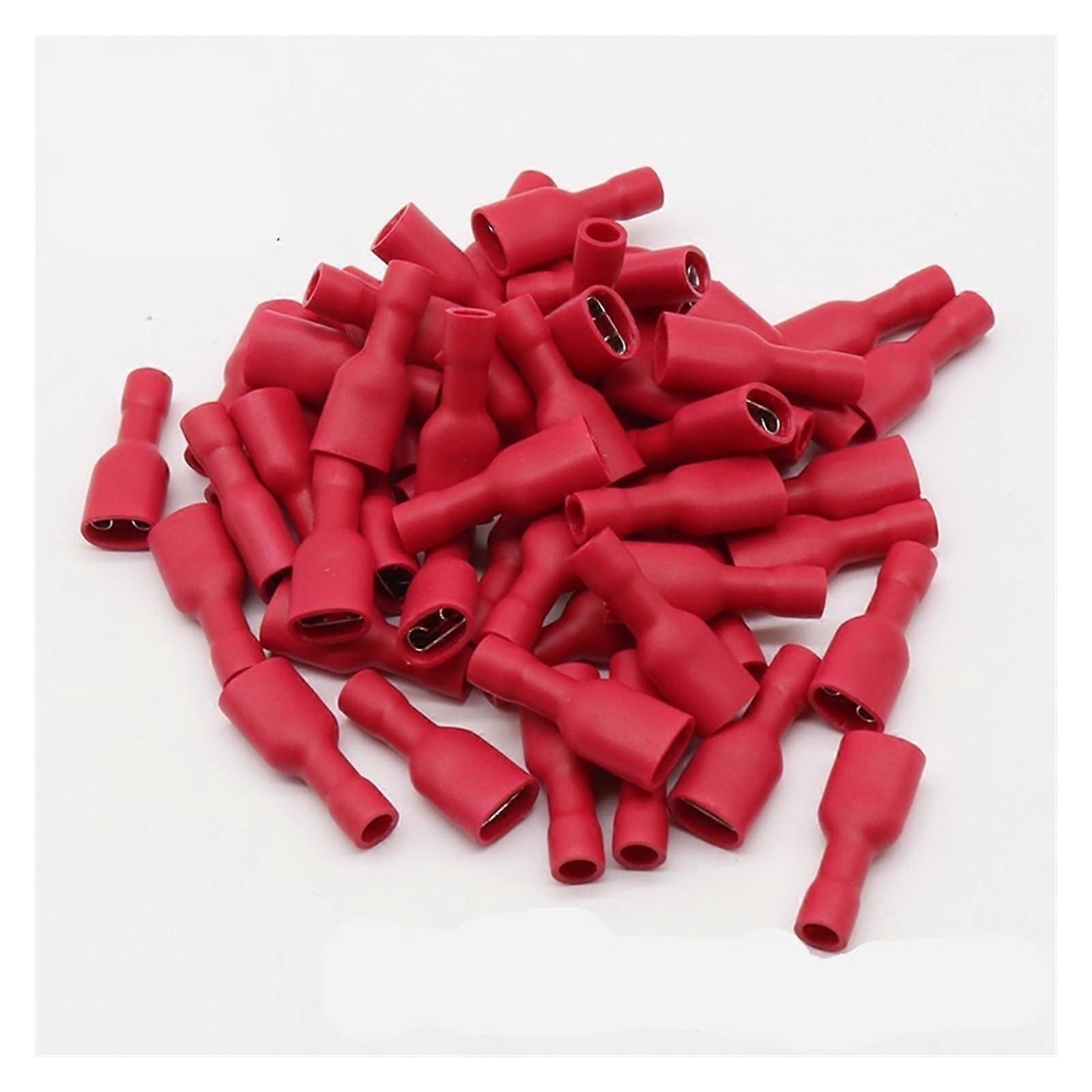 FDFD1250 FDFD1.25250 Insulating Female Insulated Electrical Crimp Terminal Connectors Cable Wire Connector 100PCS/Pack FDFD
