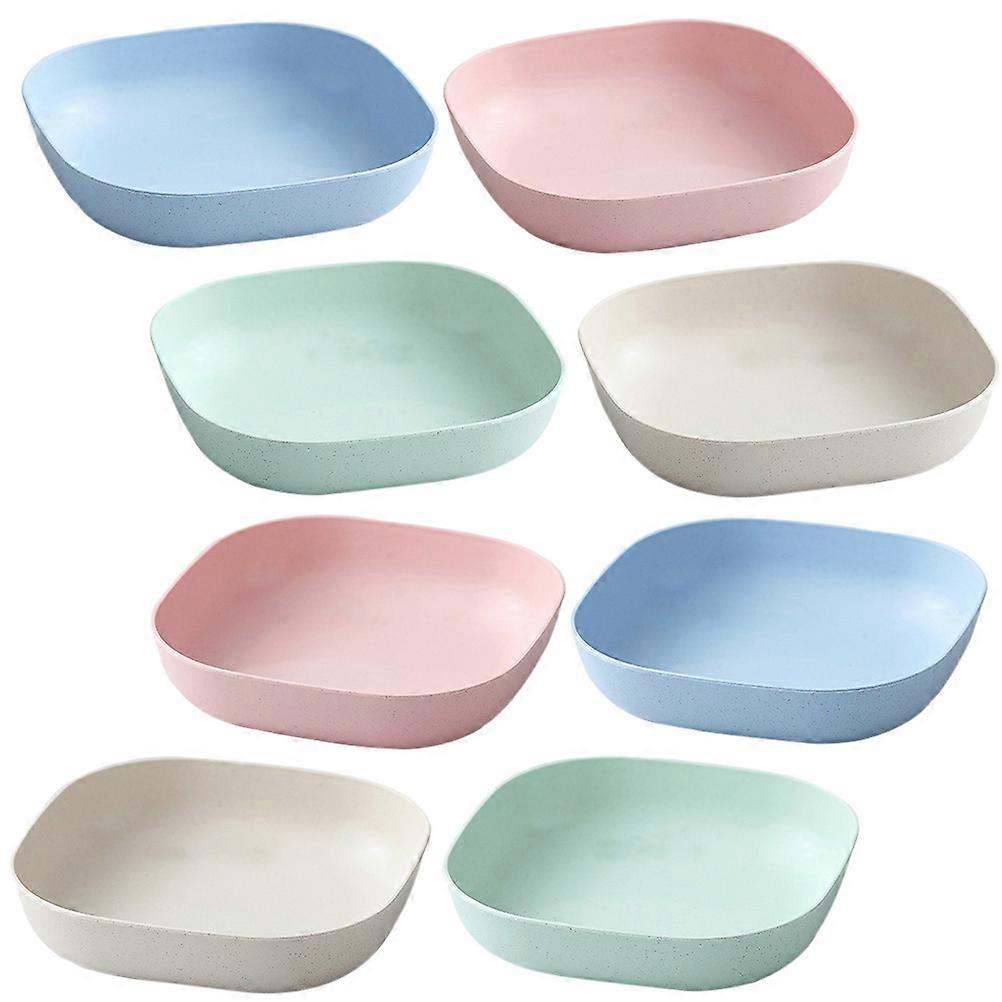 8pcs Practical Small Square Food Bowls Salad Dishes in Assorted Colors