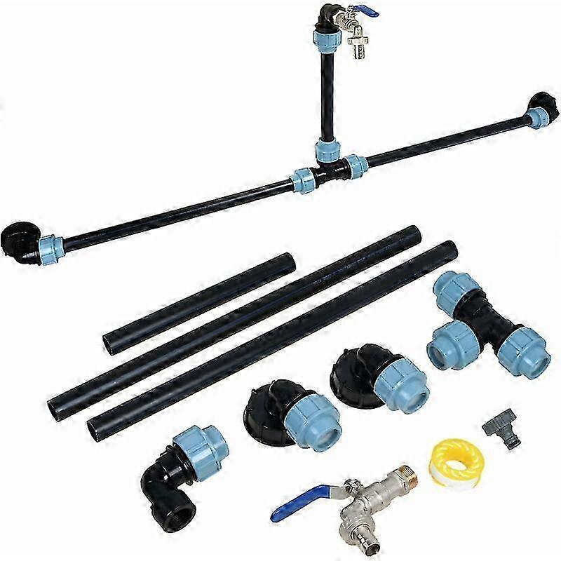 2025 IBC connection kit - IBC adapter - For 2 IBC tanks side by side / rain tanks with 3/4 gooseneck Gift for family GGZG 202 SZRH A-F