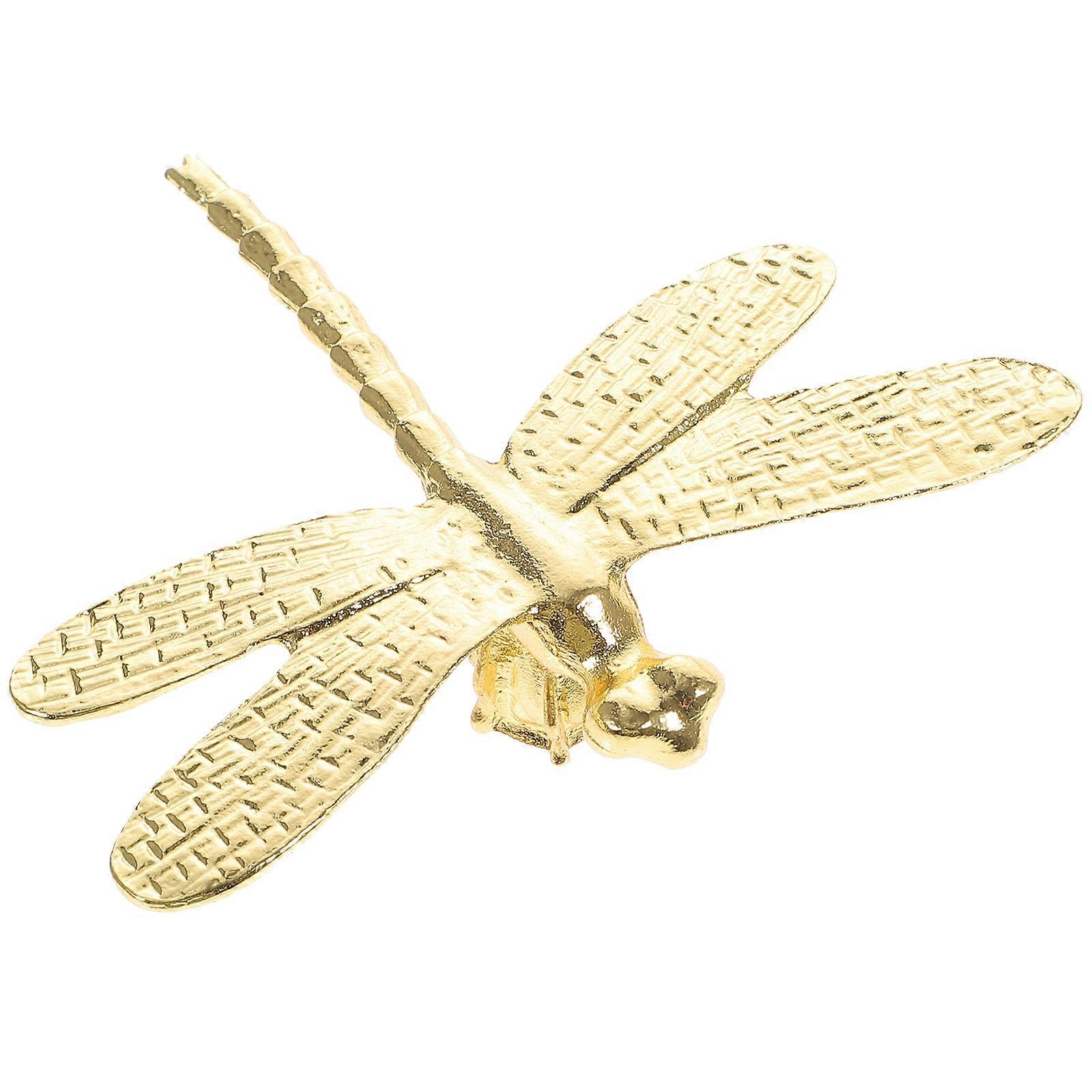 Golden Brass Dragonfly Ornament with Detachable Wings – Decor for Porch, Wine Cabinet, and Living Room – Perfect for Housewarming and Holidays