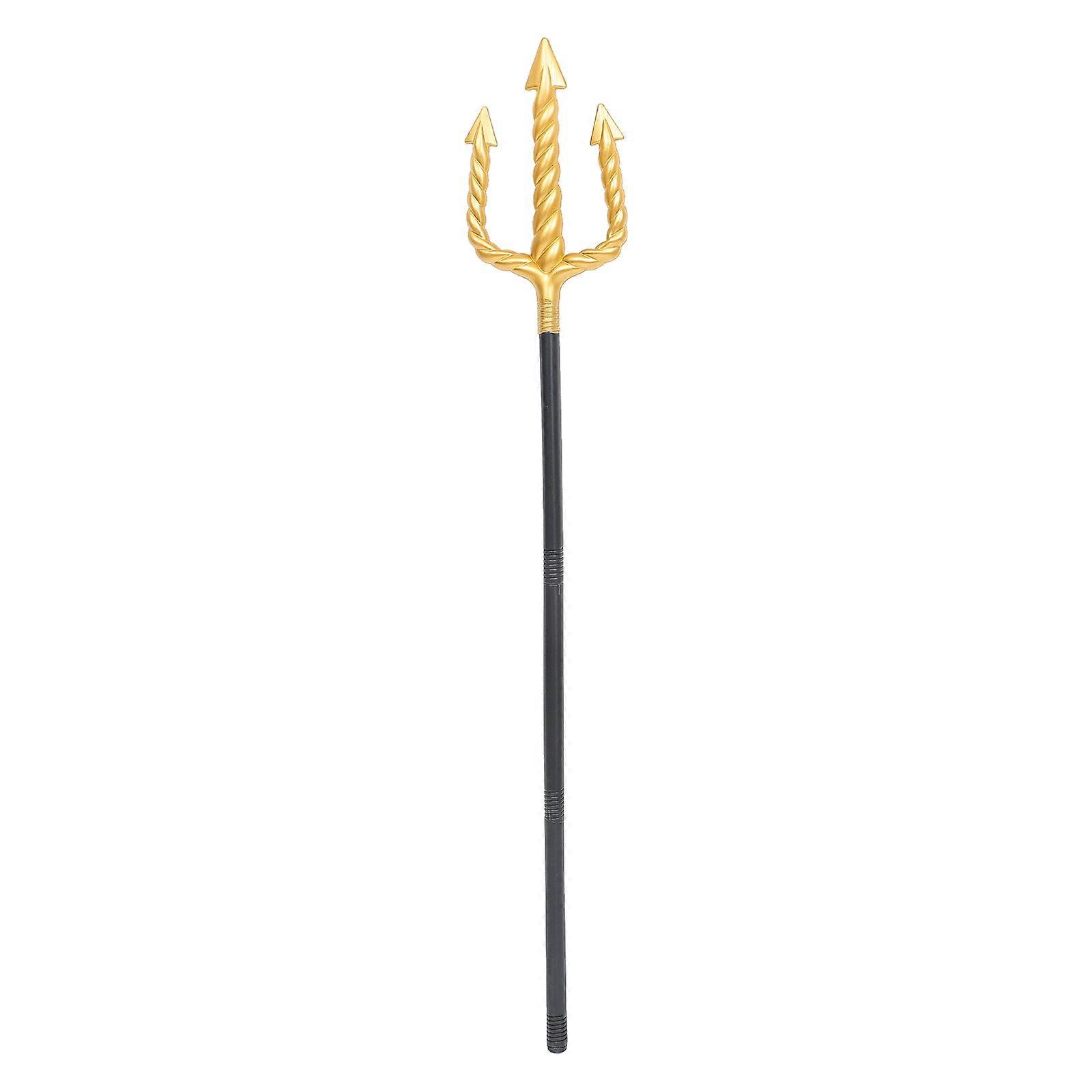 Halloween Plastic Trident Prop Lightweight Cosplay Accessory for Festive Atmosphere and Easy Transport