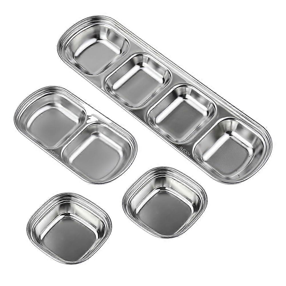 Stainless steel soy sauce dip bowls, square, for ketchup, sweet and sour, mustard (3 sizes)