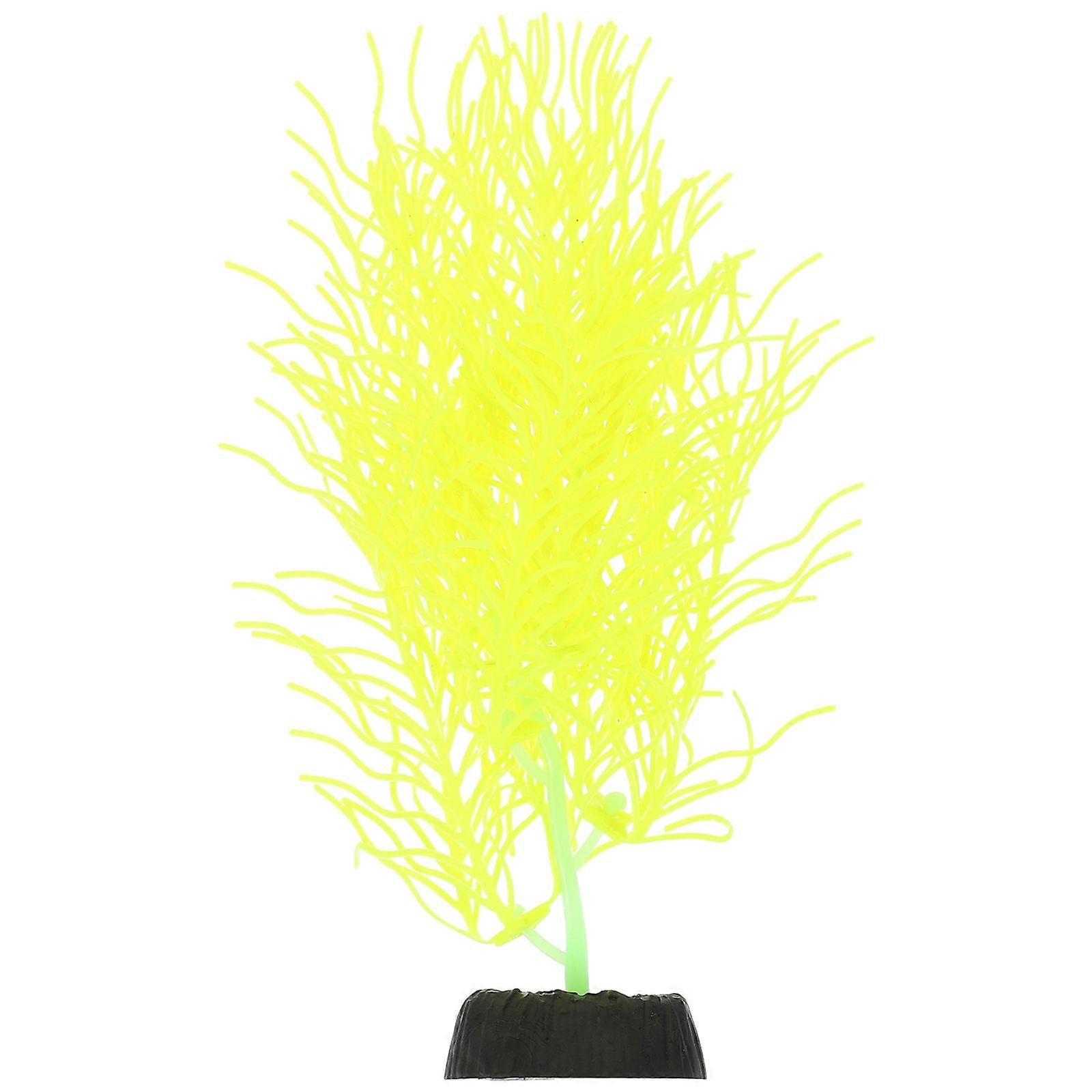 Aquarium Ornaments Fish Tank Artificial Plant Branch-Like Silicone Plastic Aquarium Setup Enhancement 1Pack