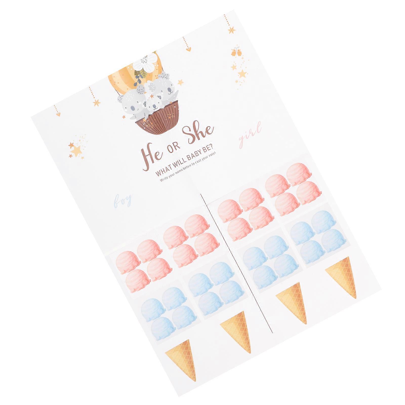 Gender Reveal Game Set Party Decoration For Gender Reveal Party Parents Guests Multi Coated Paper Rectangle 1Set