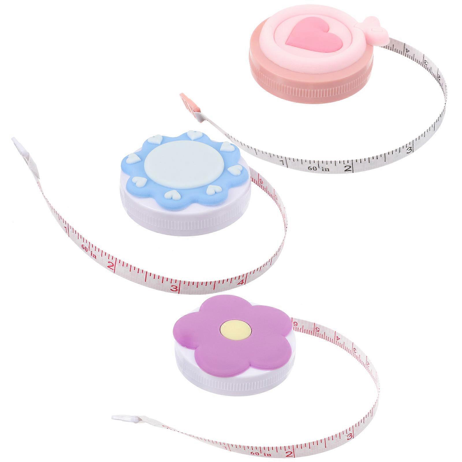 3 Pack Retractable Mini Tape Measure – Portable Soft Measuring Tape for Sewing, Tailoring, Body Measurements – Durable, Easy to Carry for Home,