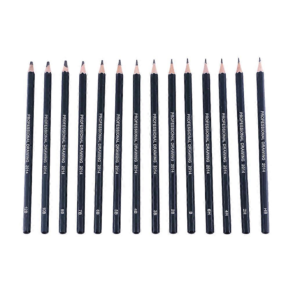 Konstnär Blyertspenna Set Skisspennor För Ritning Väsentligheter Miljöskydd 14st
