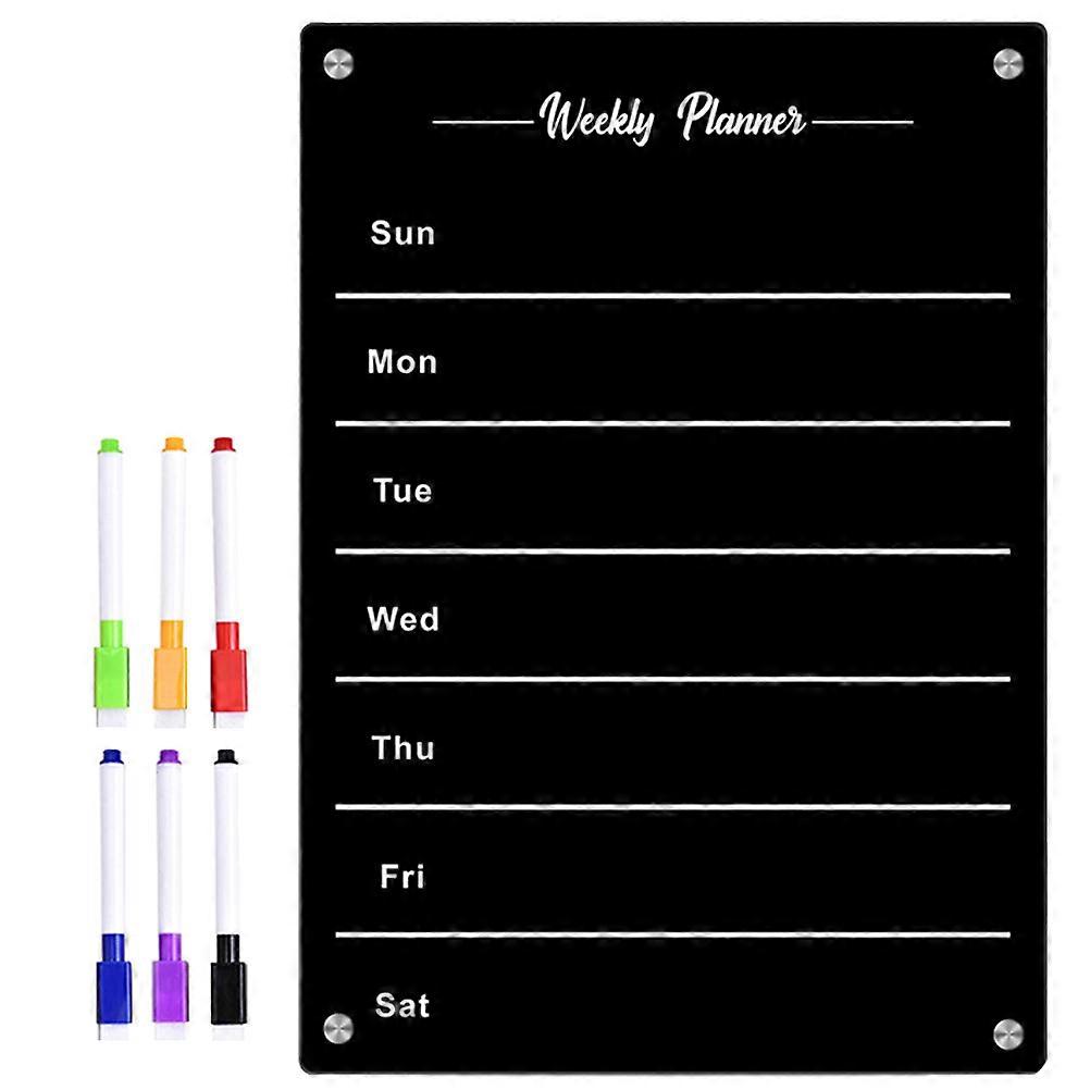 Magnetic Schedule Planning Whiteboard Set with Markers Reusable Reminder Memo Board for Home or Office Use, Large Fridge Message Board, Easy to Use