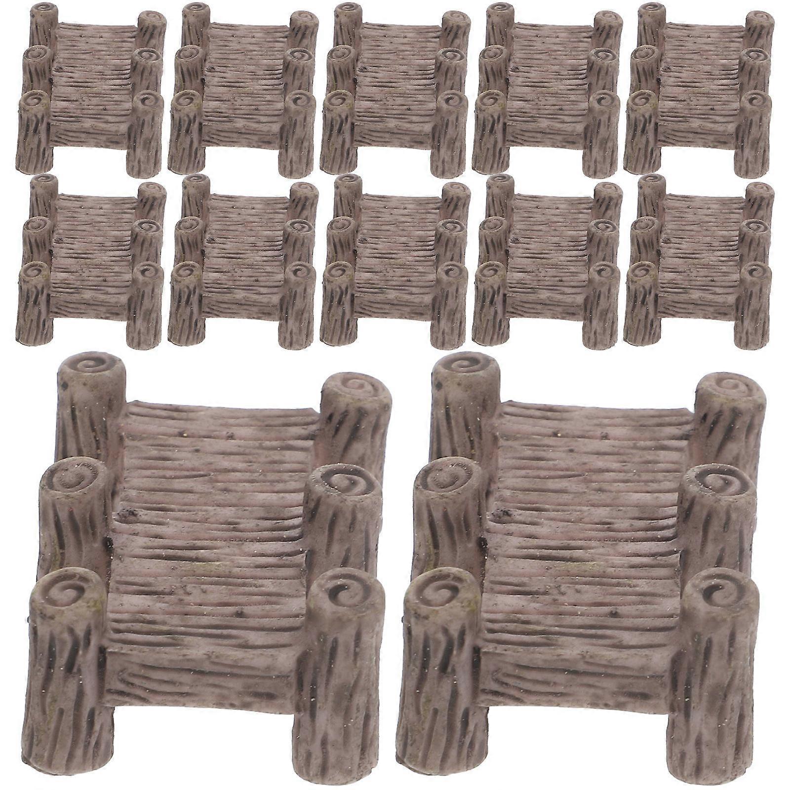 Garden Bridge Ornaments Miniature Bridge Model Simple Design Home Decor Diy .8X2.7CM 12Pack