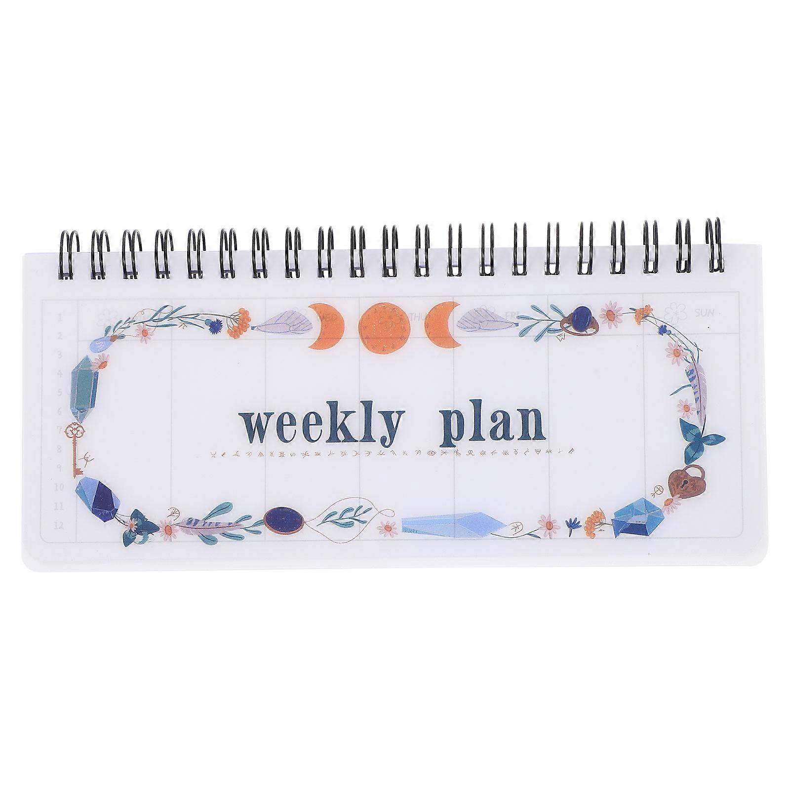 Portable Multi Function Weekly Student Planner Notebook with Tearable Pages, Sturdy Cover and Thick Academic Organizer for Daily Scheduling, Note