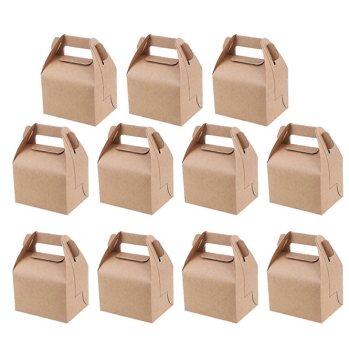Pastry Boxes Tote Bag Style present Packaging Box Party Dessert present Boxes Kraft Paper Color Size 1 Candy Storage 20Pcs