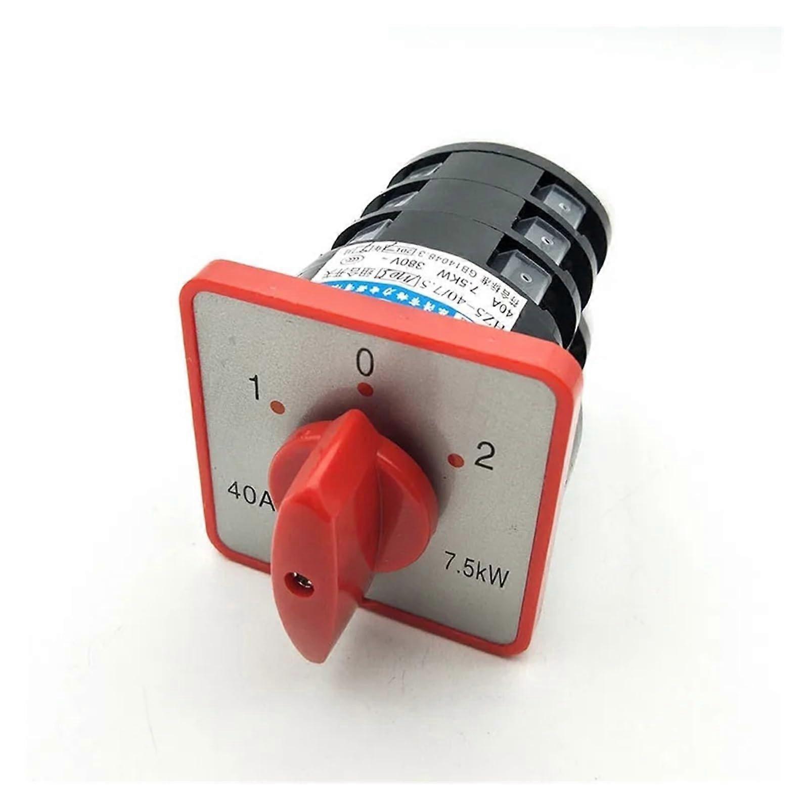 HZ5D40/7.5 AC380V 40A 7.5KW 3Phase Changeover Switch 102 3 Positions 12 Terminals Electronic Starter Speed Cam Switch Ref: 3872
