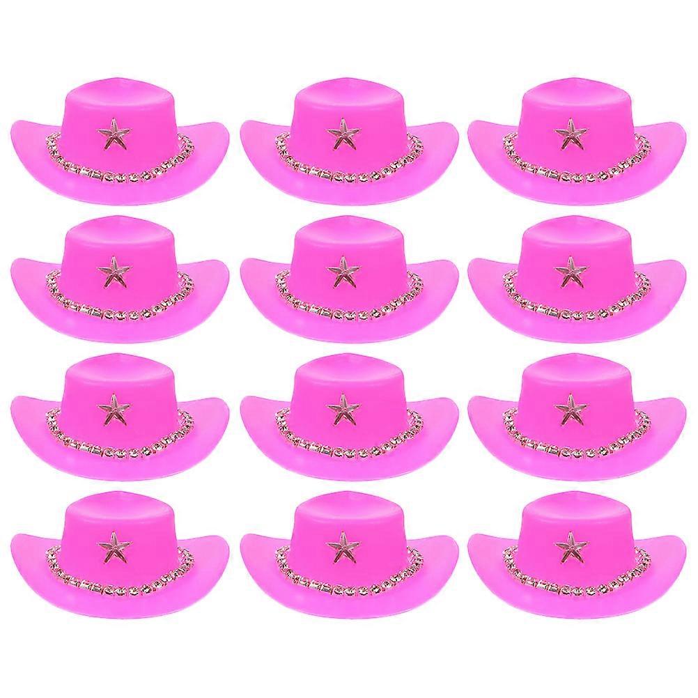 Tiny Sombrero Hats Plastic Mini Hat For Crafts And Various Occasions 12Pcs