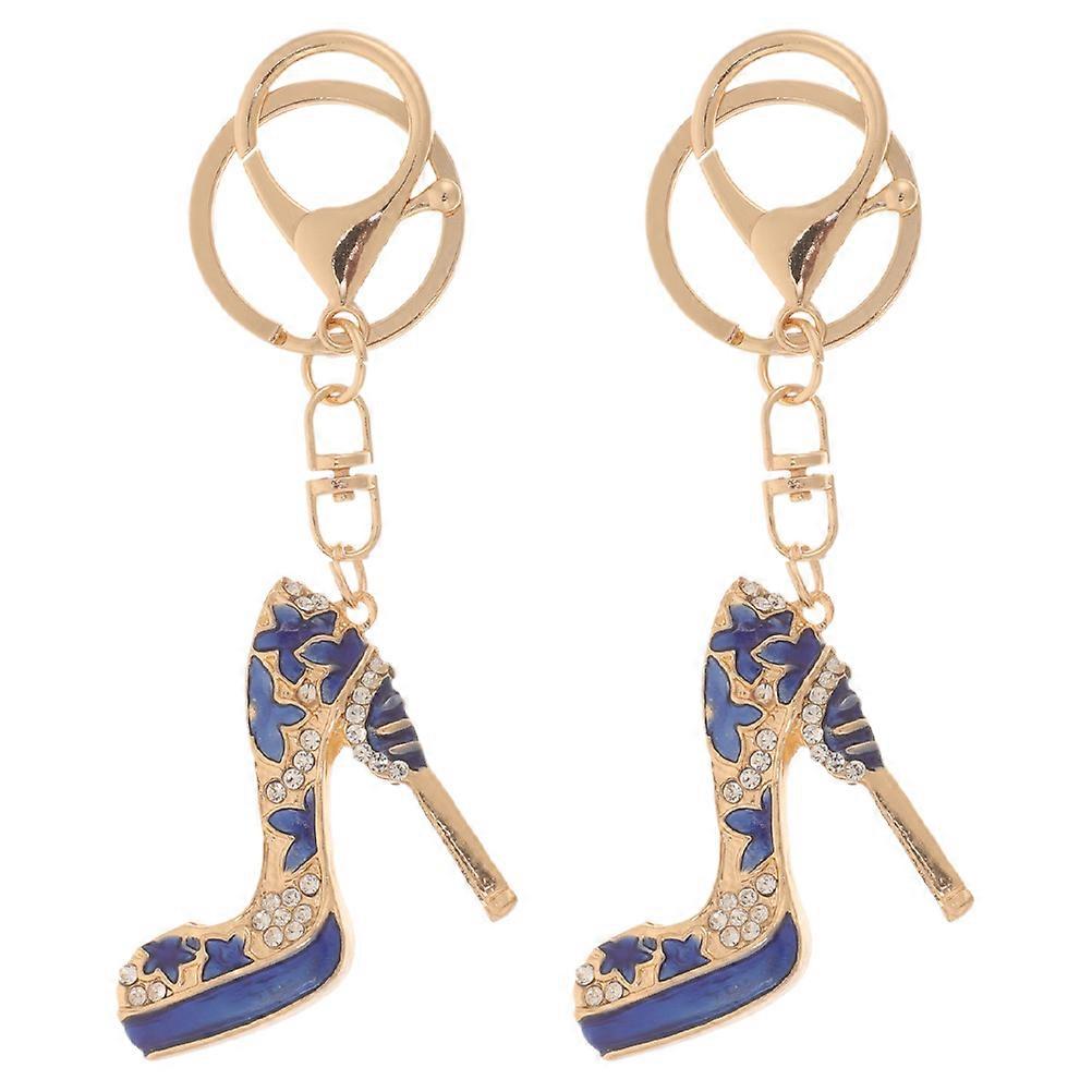 Keychain High Heel Keyring Handbag Accessory Enhancement Multi Color 2Pcs