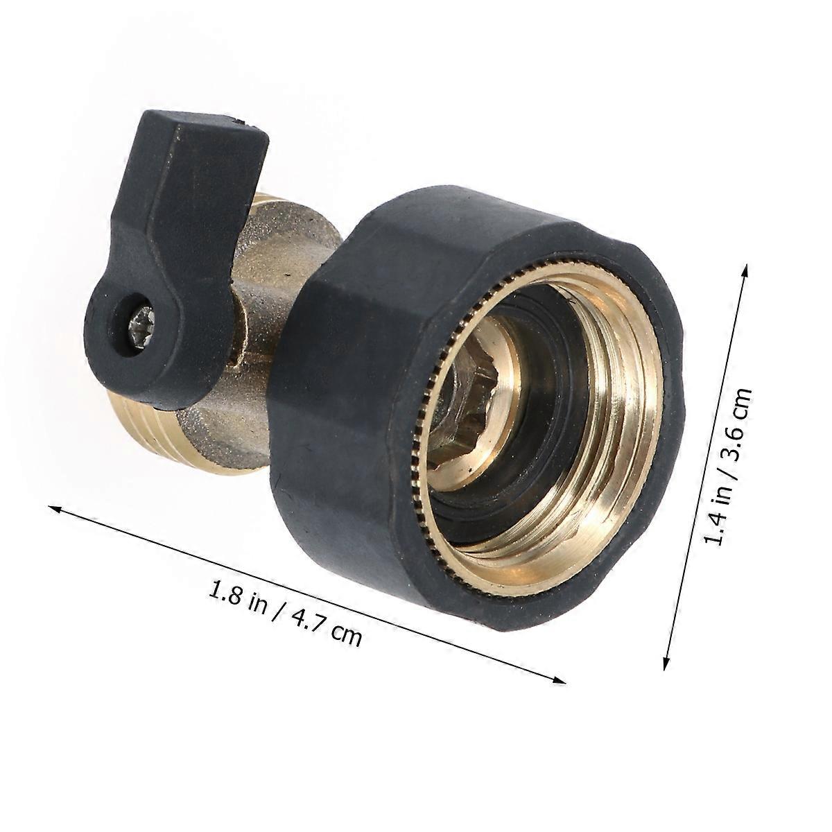 تركيبات إصلاح الخراطيم موصل خرطوم حديقة نحاسي شديد التحمل مع إغلاق لحجم 4.7 × 3.6 × 3.6 سم التحكم في تدفق المياه 1 قطعة