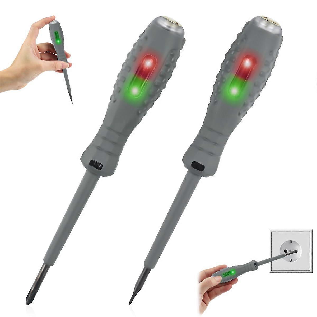 2 Pcs 2-in-1 Voltage Tester Screwdriver, High Torque Screwdriver
