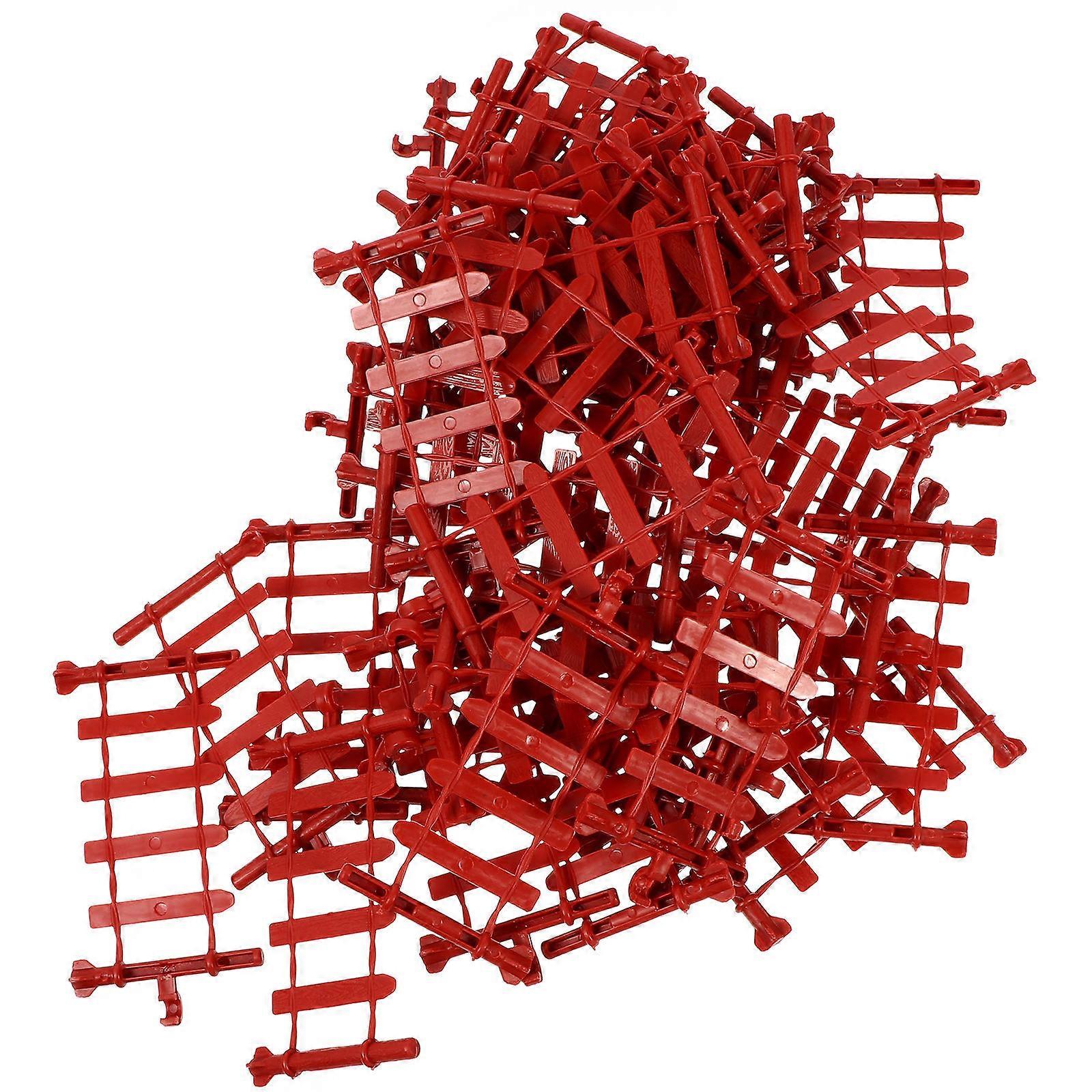 Simulation Fence Toys Miniature Garden Crafting Projects Red 50Pcs