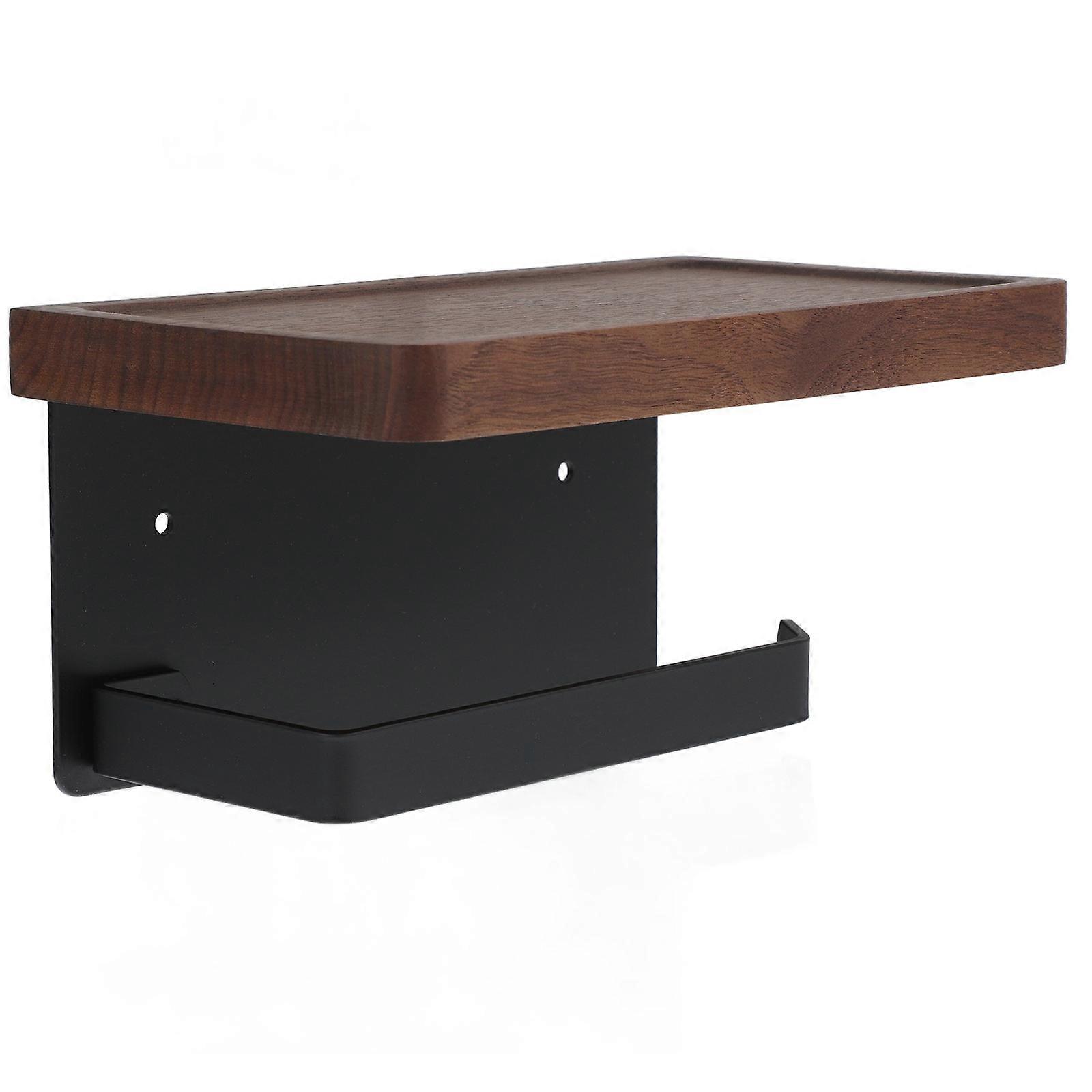 Modern Elegant Toilet Paper Holder with Shelf – Stylish Bathroom Accessory for Convenient Storage and Tissue Organization