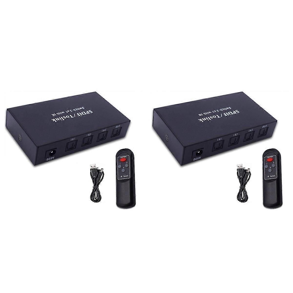 Optical Switcher with 2 Way with IR Remote Control Switch