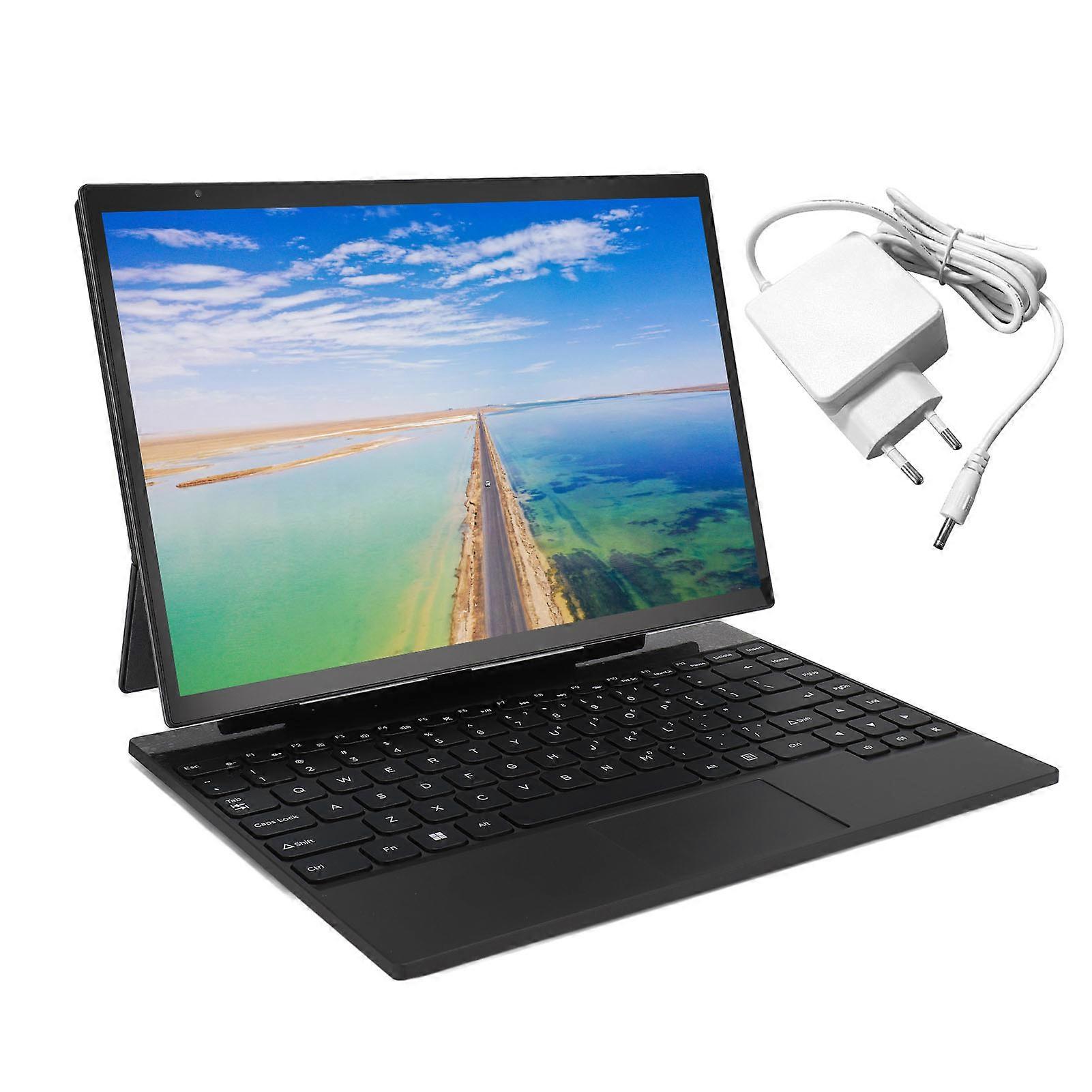 14.0 Inch 2 in 1 Laptop with Magnetic Keyboard Case 2.2K IPS 60Hz 2240x1440 2.4G 5G WiFi Tablet for Windows 11 Pro 100‑240V 16GB 512GB EU Plug