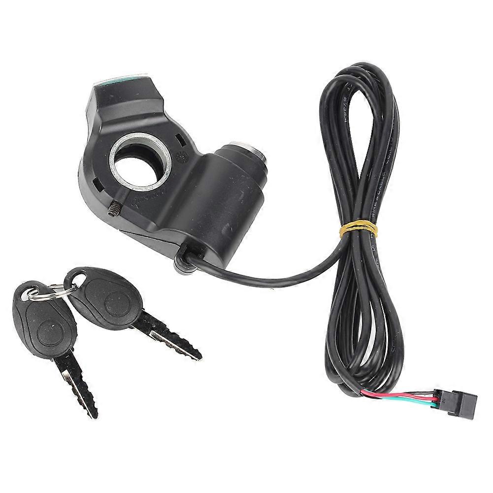 Throttle Voltmeter with Green Digital Voltage Display and Lock for E Bike Scooter Tricycle