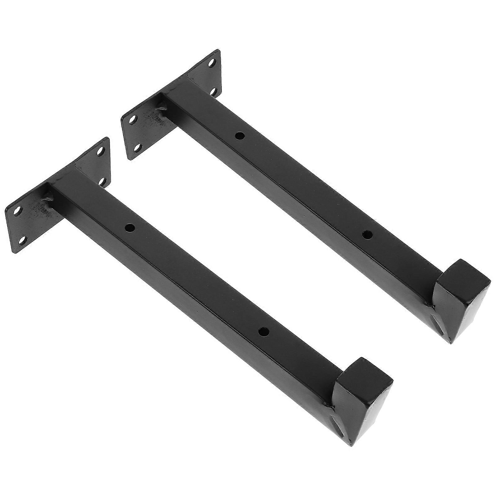 Shelf Bracket Floating Shelf Brackets Wall Mounted Diy Wall Shelving Support Black 2Pcs
