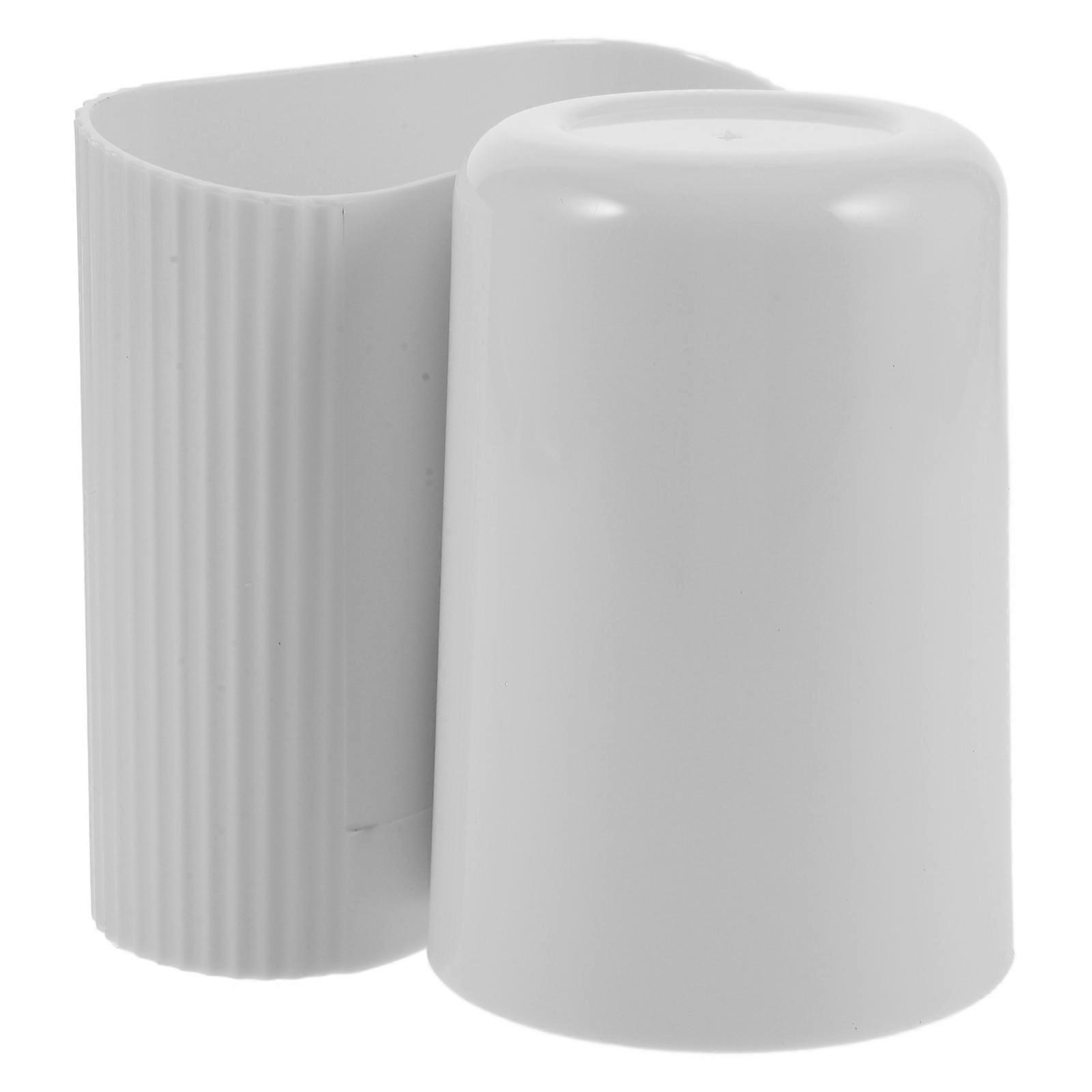 Toothbrush Holder Wall Mounted Household Users Light Grey 11.40X10.60X10.30CM No Drill Installation 1Set