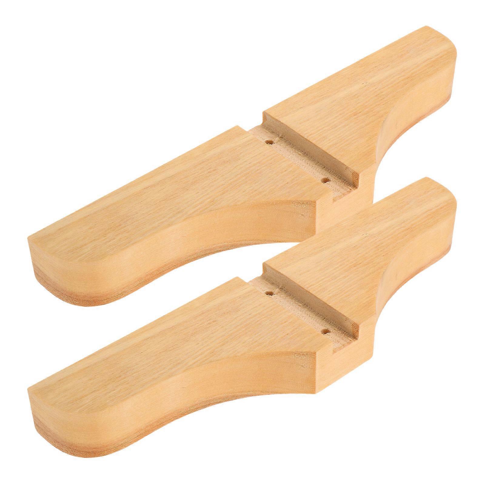 Pet Gate Support Feet Wooden Room Divider Stand Home Decor Screen Stability Rectangular Base 2Pcs