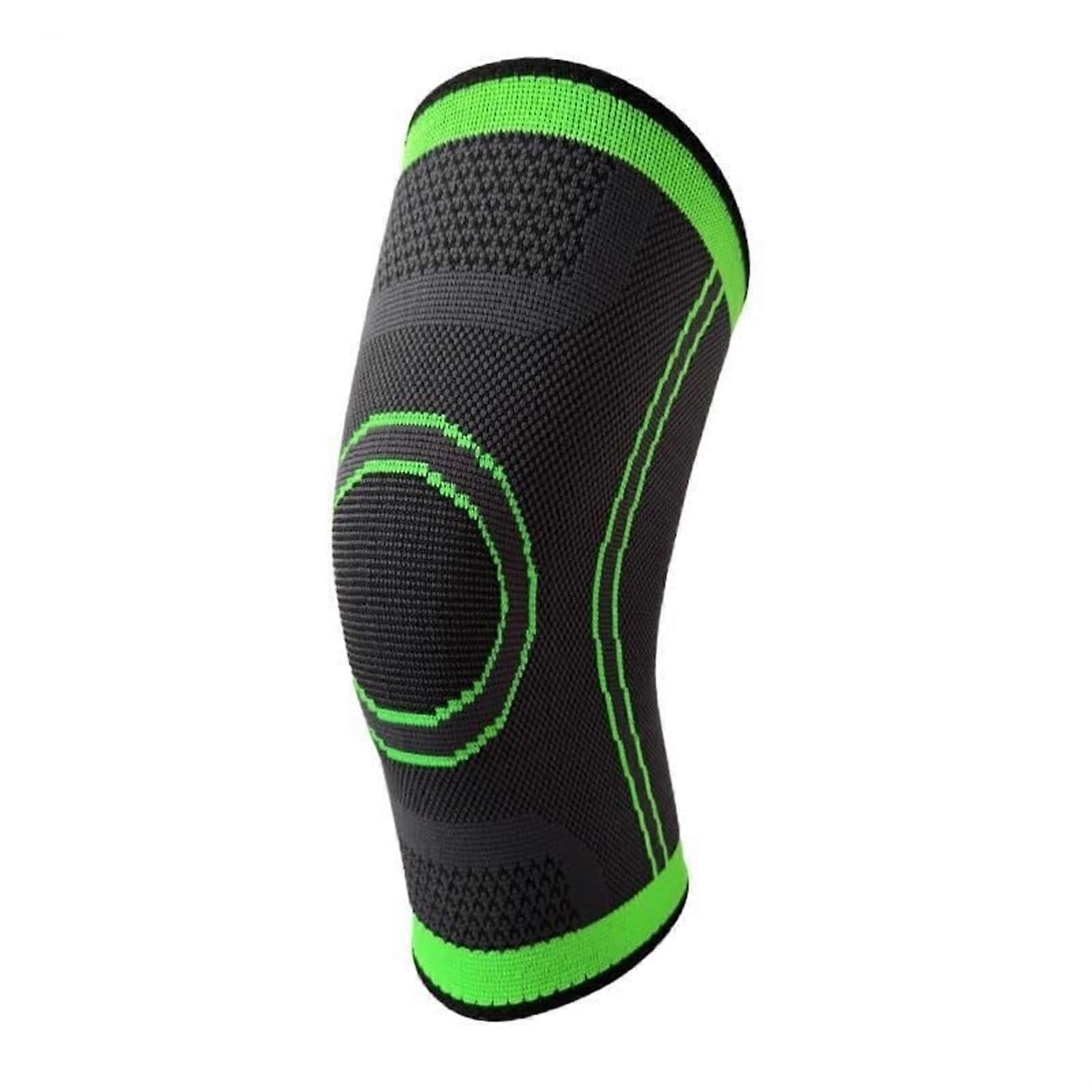 Knee Support Brace Pair Of Knee Braces With Adjustable Straps For Dance, Tennis, Running And Cycling, Size M, Green