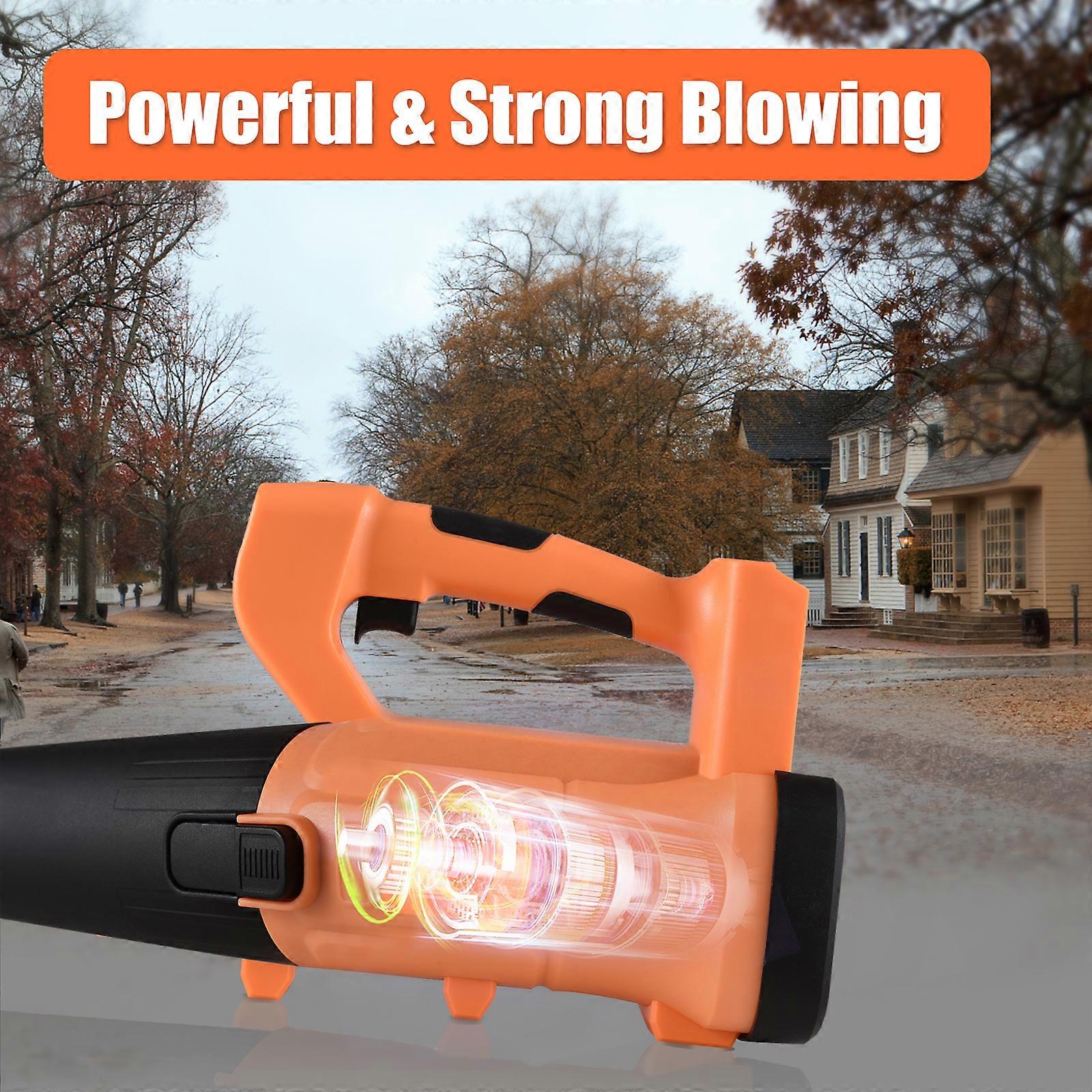Soffiatore per foglie a batteria Soffiatore elettrico da 3000 W 6 velocità regolabili Soffiatore per foglie alimentato a batteria da 1500 mAh per la cura del prato Spazzaneve Pulizia del cortile