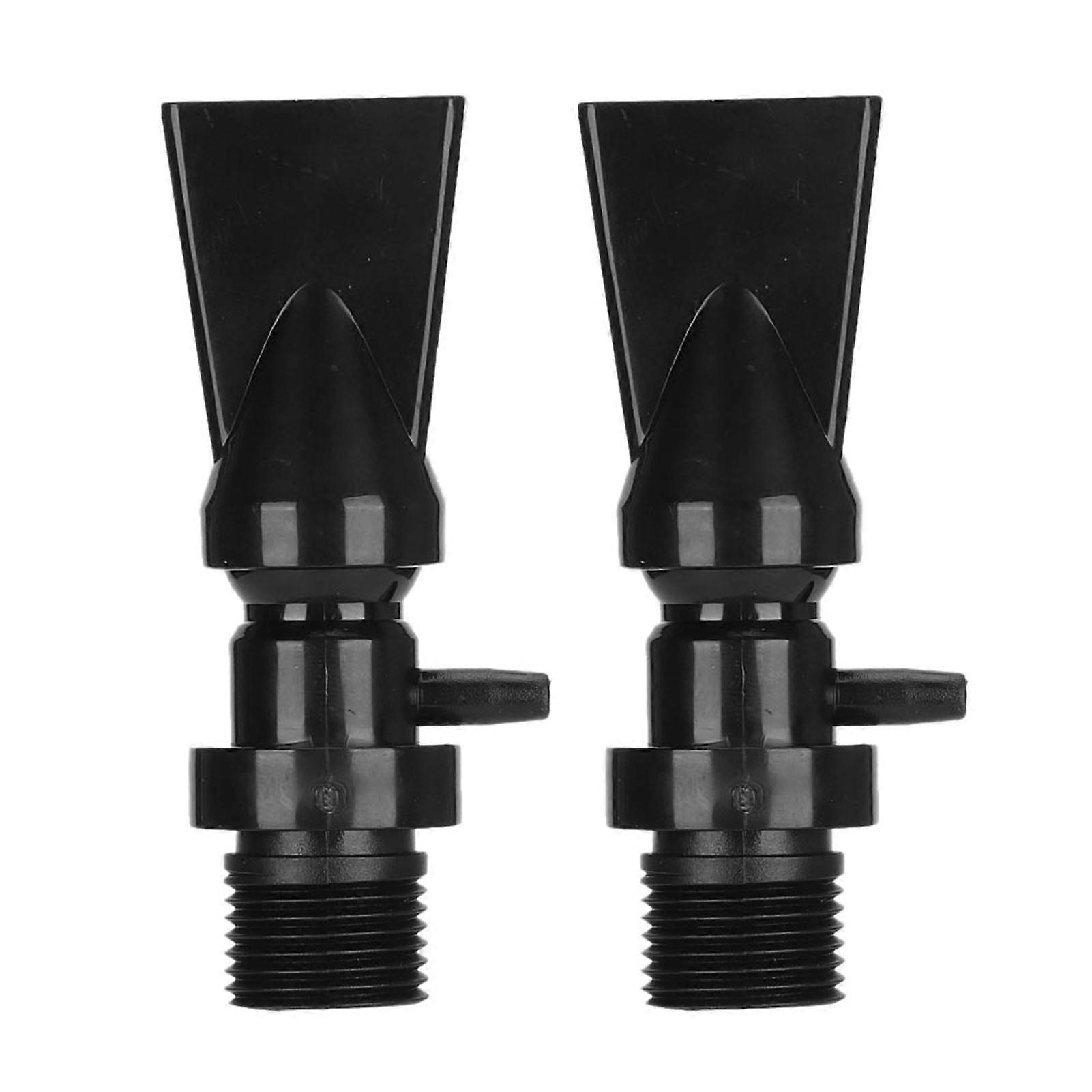 2pcs 360° Rotating Adapter Aquarium Duckbill Nozzle Fish Tank Water Outlet Tube with Aeration Port