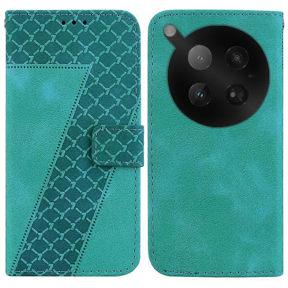 Compatible For Infinix Zero 40 4G Stand Case 7-Shaped Pattern Imprint Leather Phone Cover with Strap