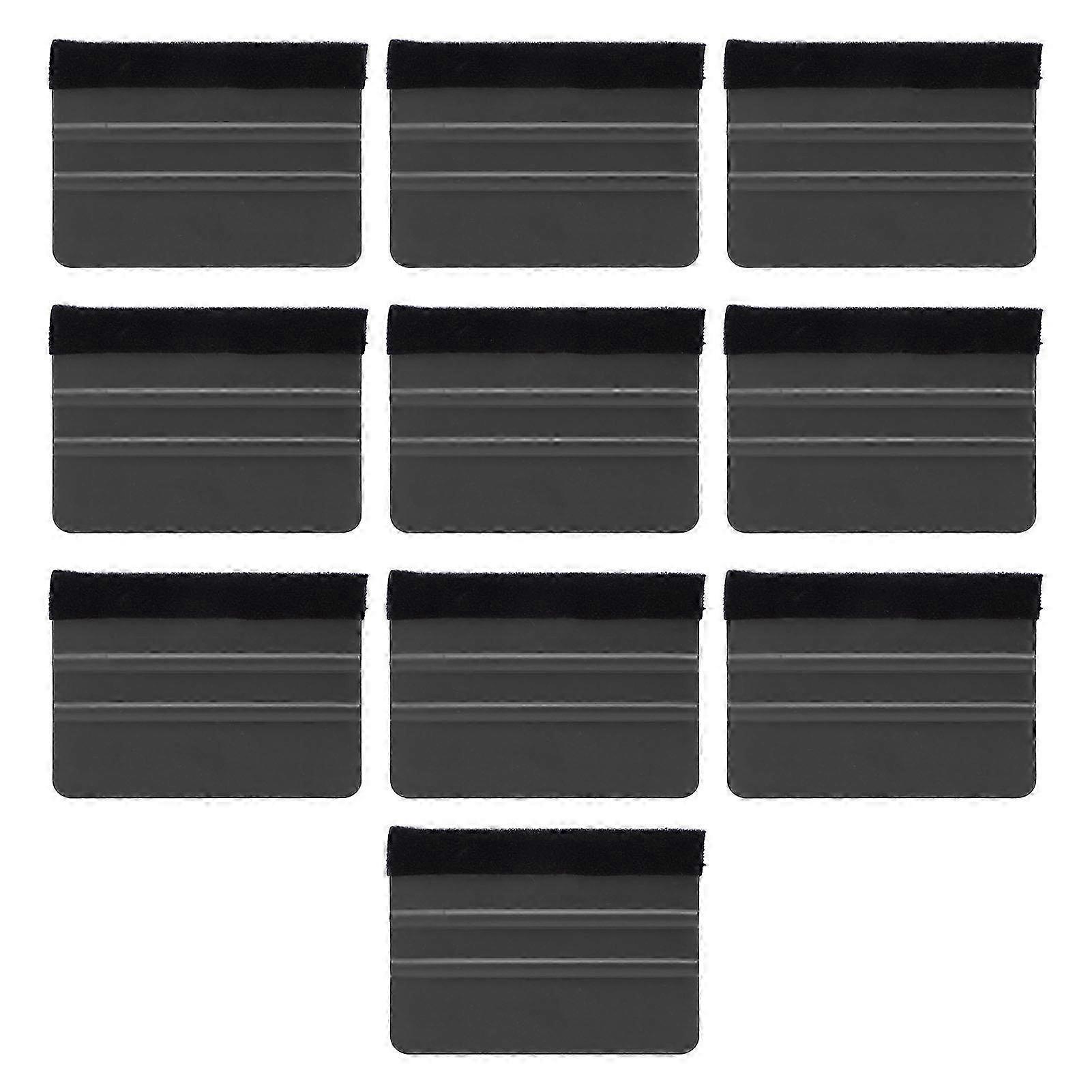 10Pcs Ανθεκτικό στις γρατσουνιές Ξύστρα βινυλίου Επαγγελματικό μάκτρο από τσόχα για συσκευασία φιλμ βινυλίου Ηλεκτρονική επισκευή Μαύρο