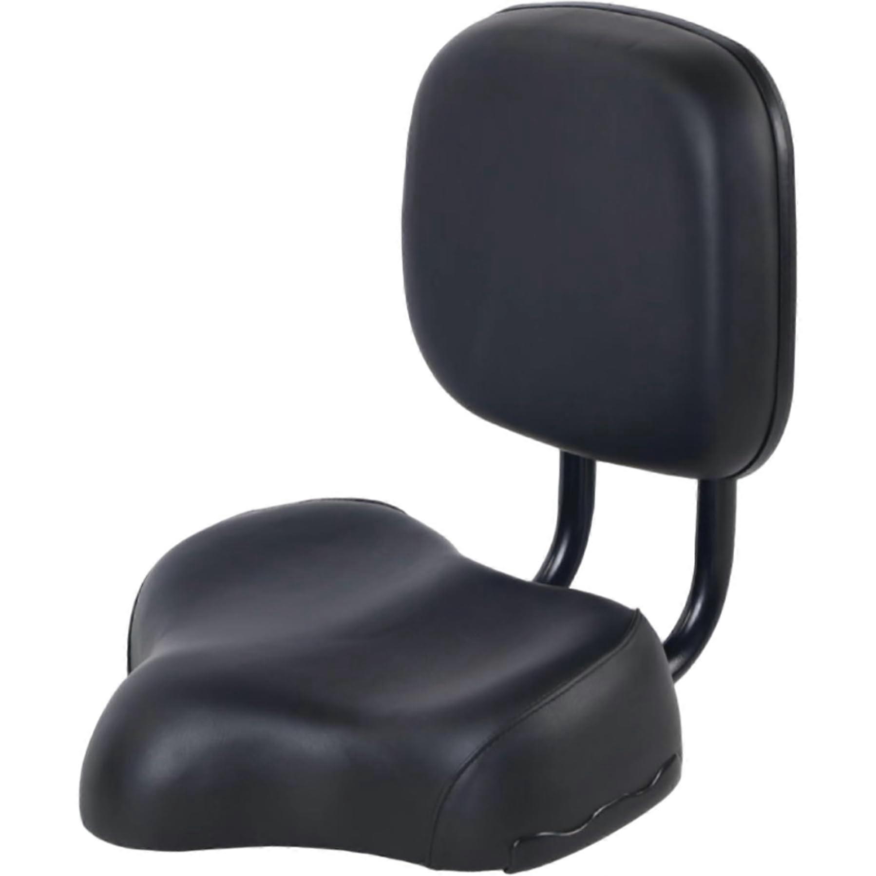 Extra Wide Bicycle Seat Leather Adjustable Backrest, Wide Ergonomic Saddle For Comfort Ebike For Men & Women