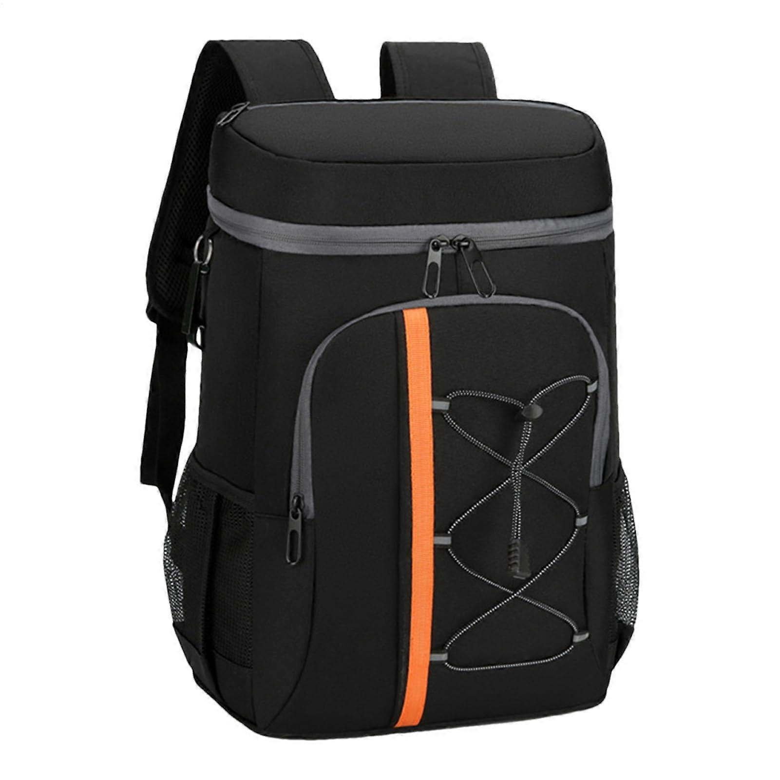 Insulated Cooler Backpack Portable Ice Keeper For Camping Beach Outdoor Black