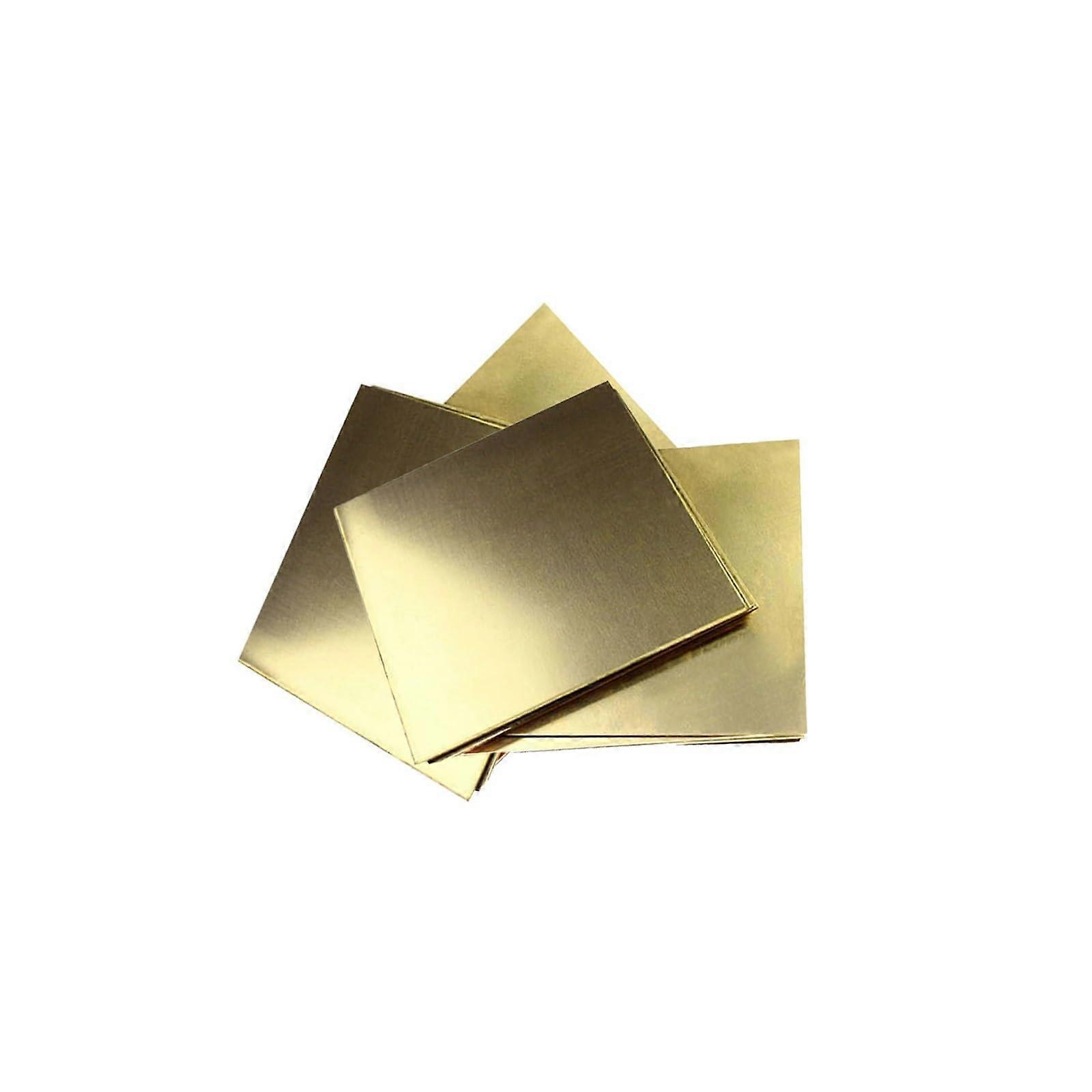 Packung mit 4 H62 Messingplatten, 100 mm x 100 mm x 2 mm Messingblech