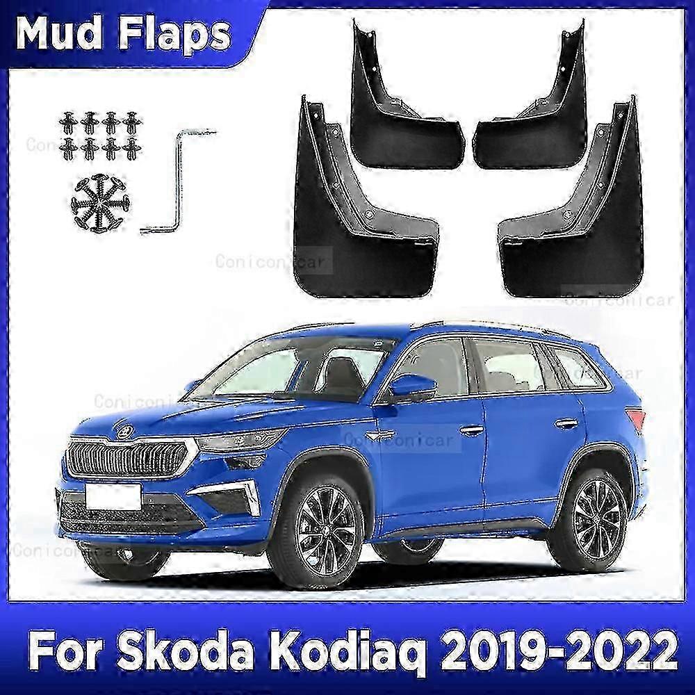 4ks blatníkov blatníkov proti striekajúcej vode pre Škoda Kodiaq / GT 2019-2022 Príslušenstvo do auta s predným zadným blatníkom