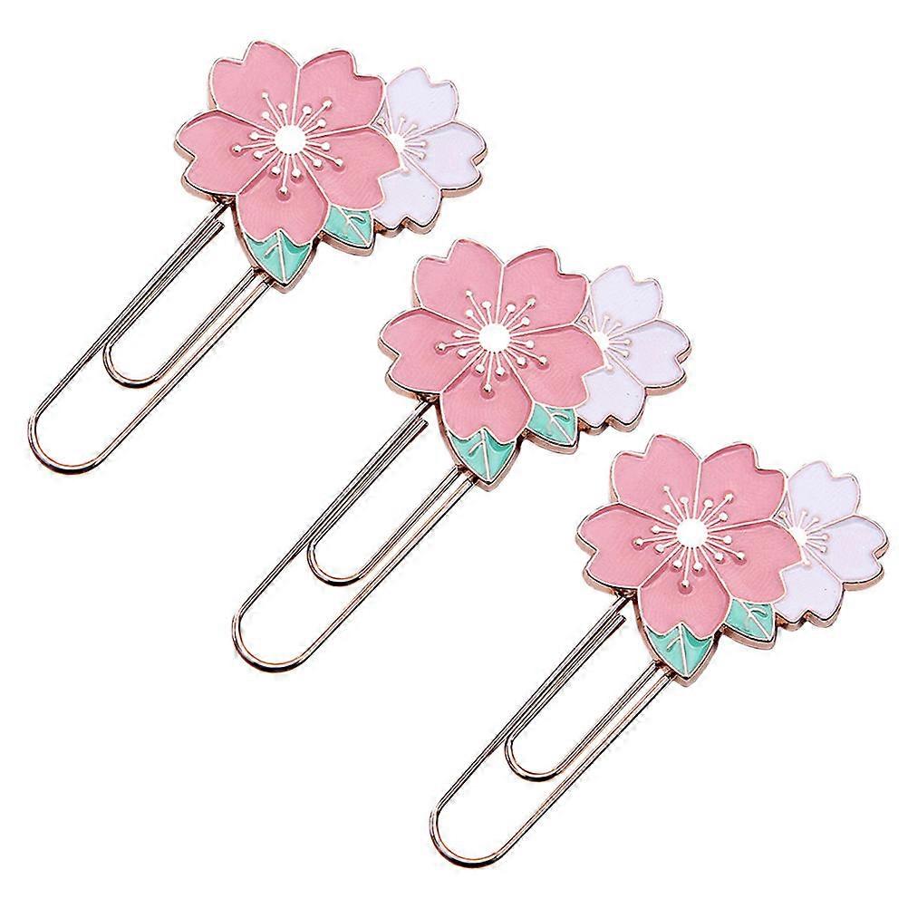 Cute Paper Clips Book Reading Students Zinc Alloy Decoration 3Pcs