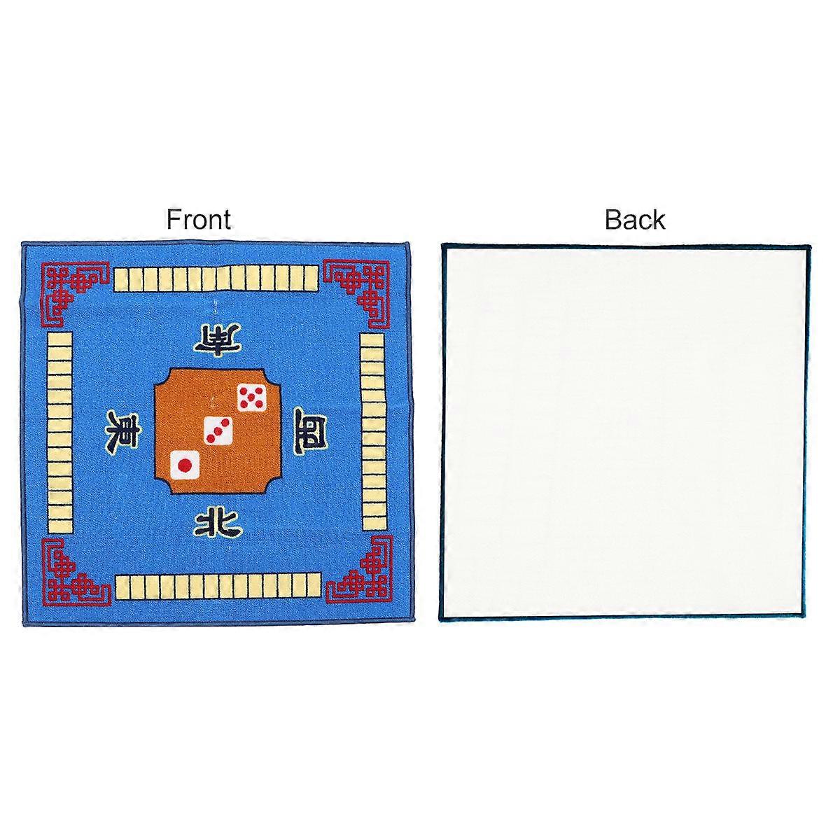 Game Board Mat Square Mahjong Mat Anti-slip Sound Insulation Non-fading for Game Playing Blue 1Pack