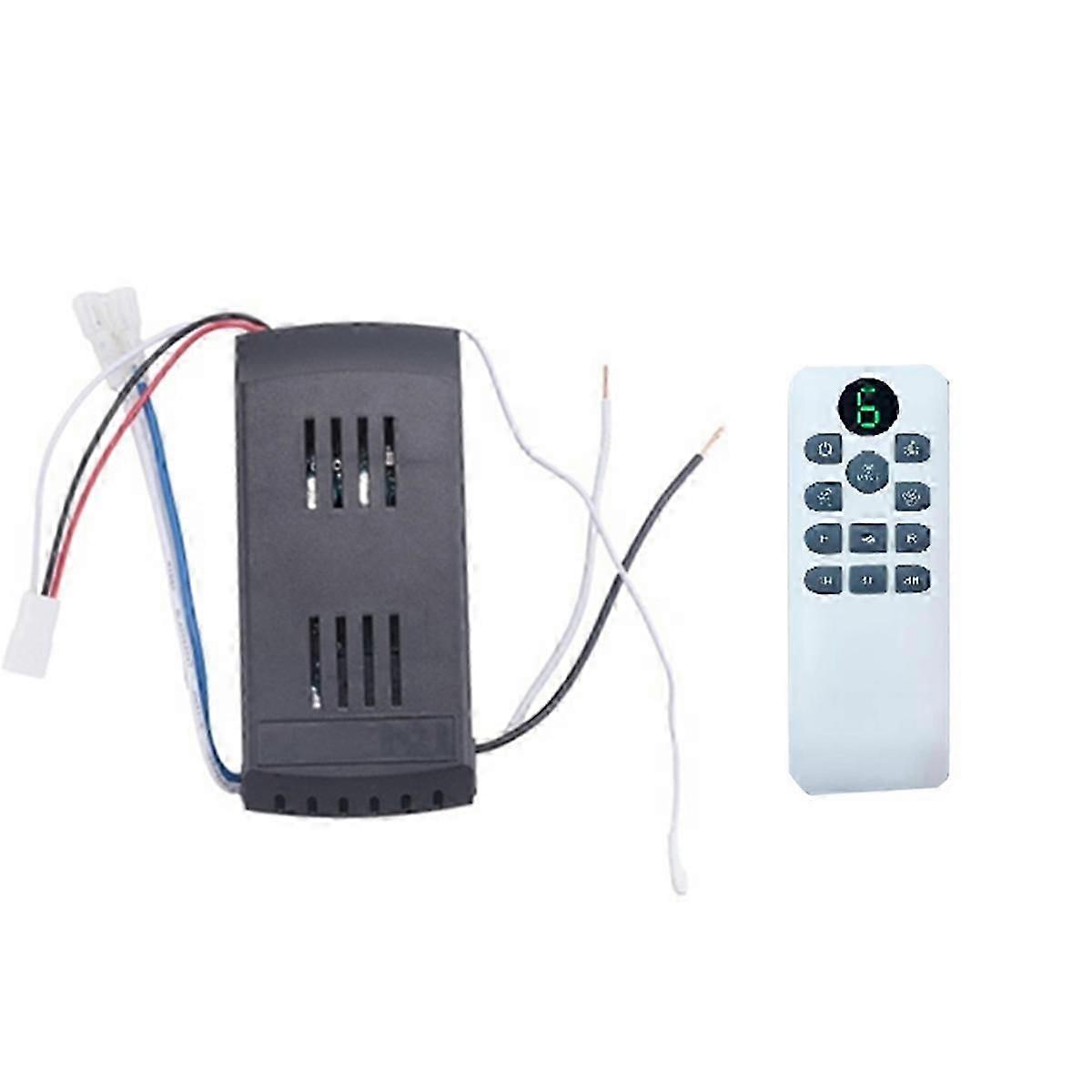 Ceiling Fan Remote Control Kit 40W 6-Speed Timing Function Replacement Remote for DC Ceiling Fans &