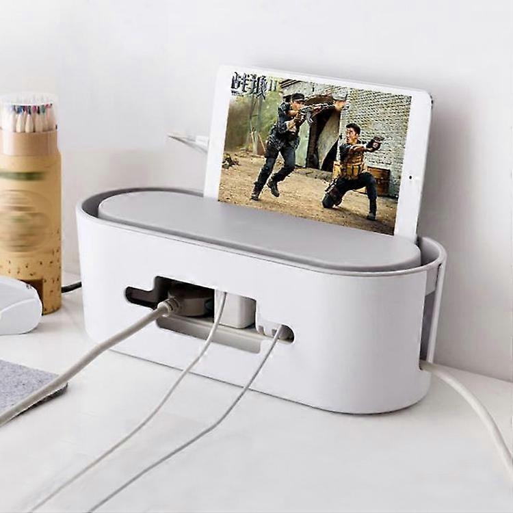 Home Cable Storage Box Hollow Wire Cord Safety Tidy Organizer Container Heighten