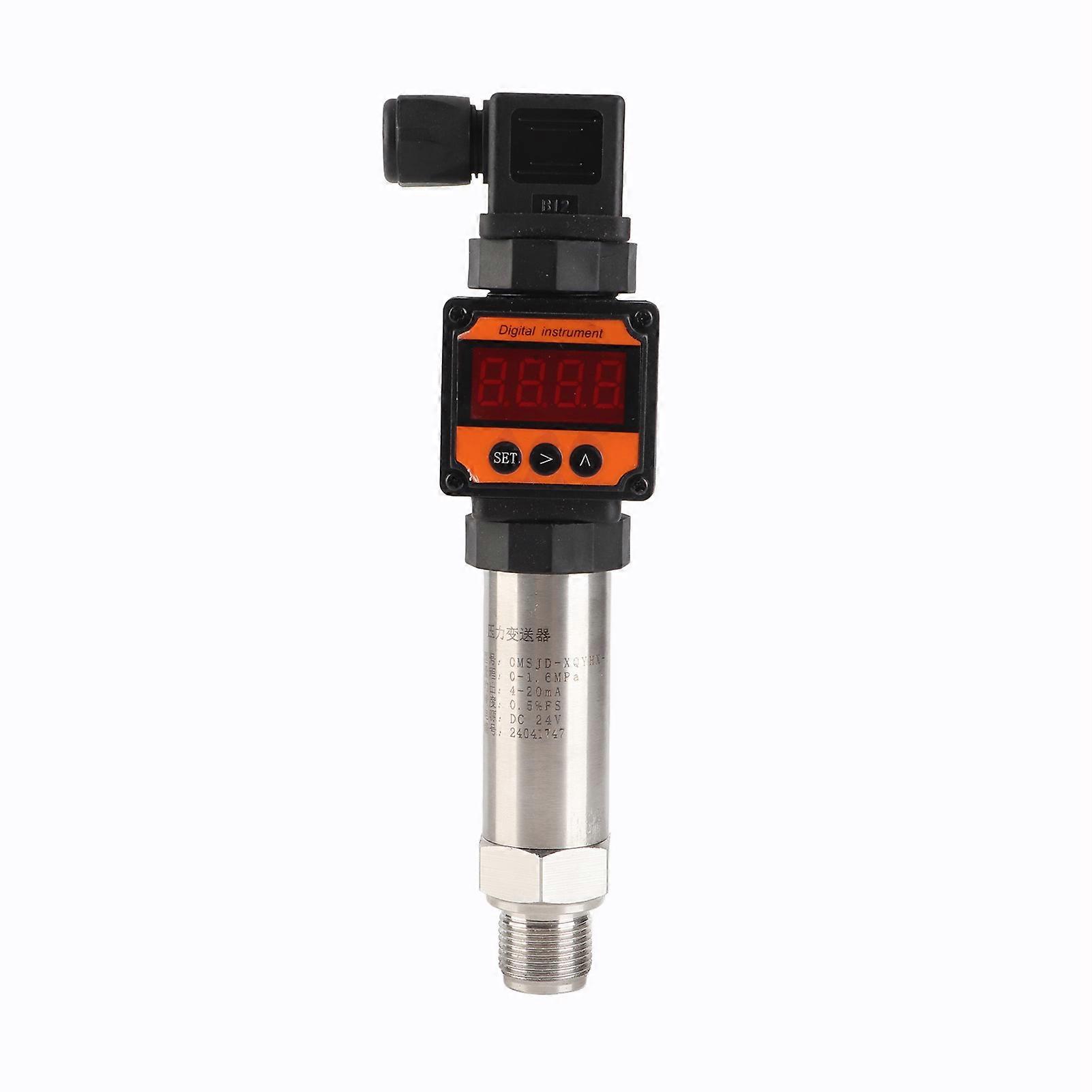 Pressure Transmitter 0‑1.6Mpa Digital Display Transducer Sensor 4‑20mA Output OMSJD‑XQYHX‑01