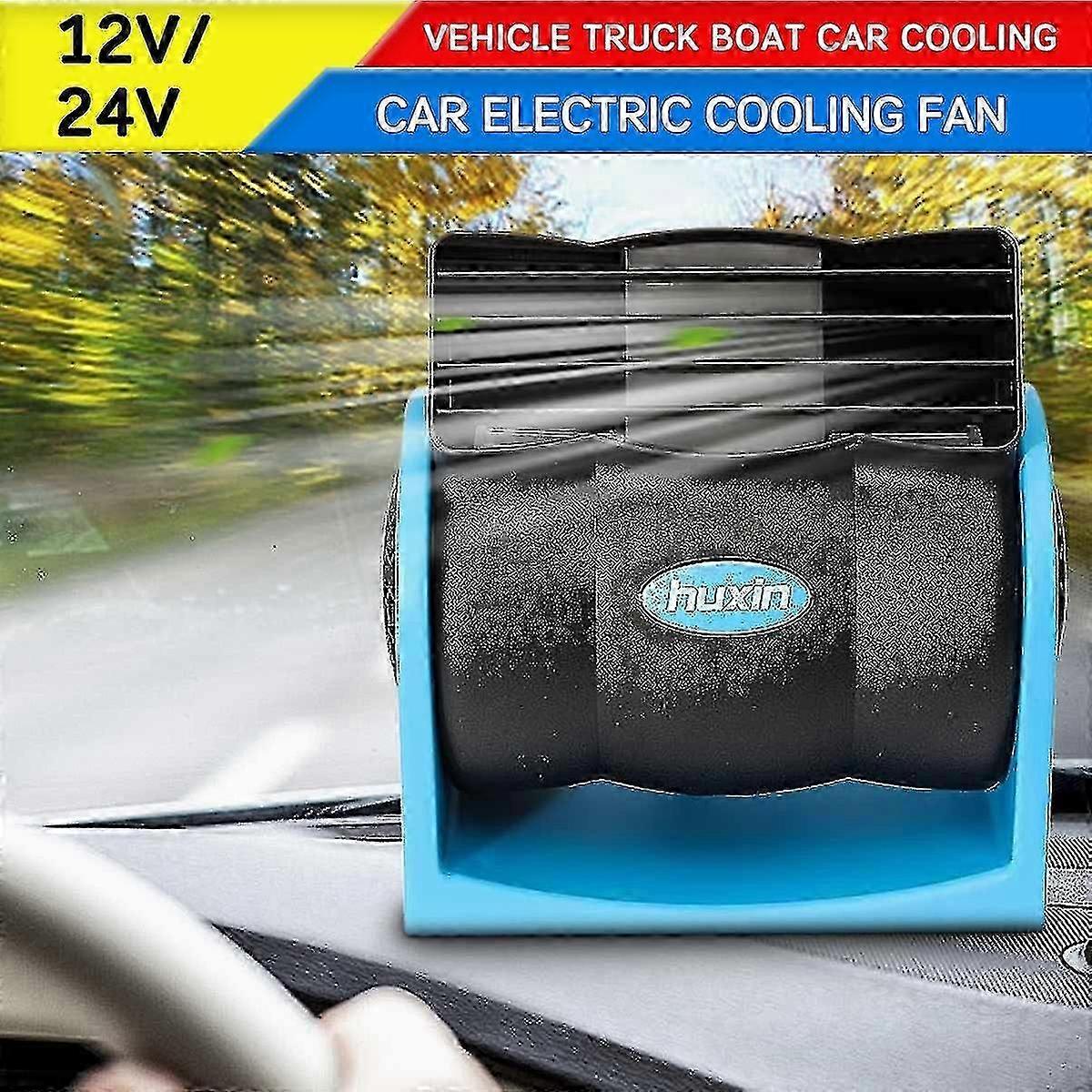 12V/24V φορητός ανεμιστήρας ψύξης κλιματιστικών μηχανημάτων αυτοκινήτων διευθετήσιμος σιωπηλός αναπτήρας τσιγάρων λειτουργίας ταχύτητας τροφοδοτημένος