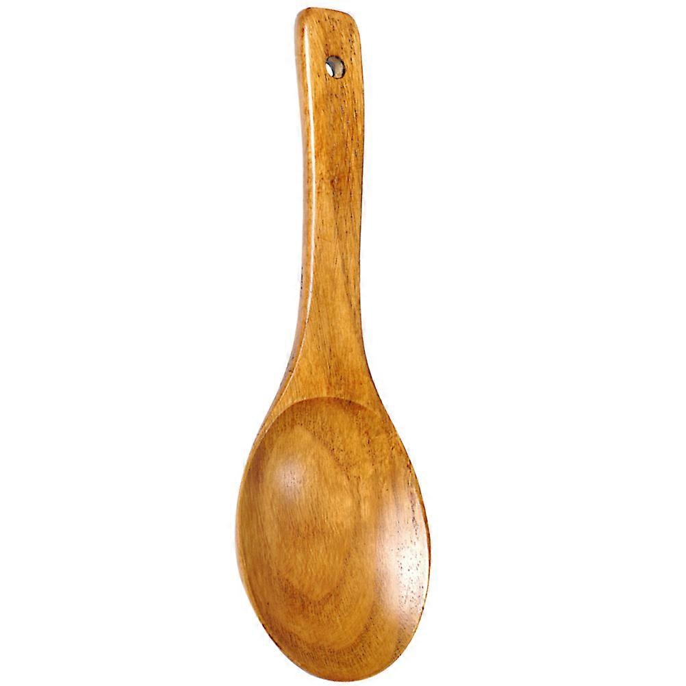 Heat Resistant Rice Spoon Non-Stick Scoop Daily Use Brown 21X6.8CM 1Pack
