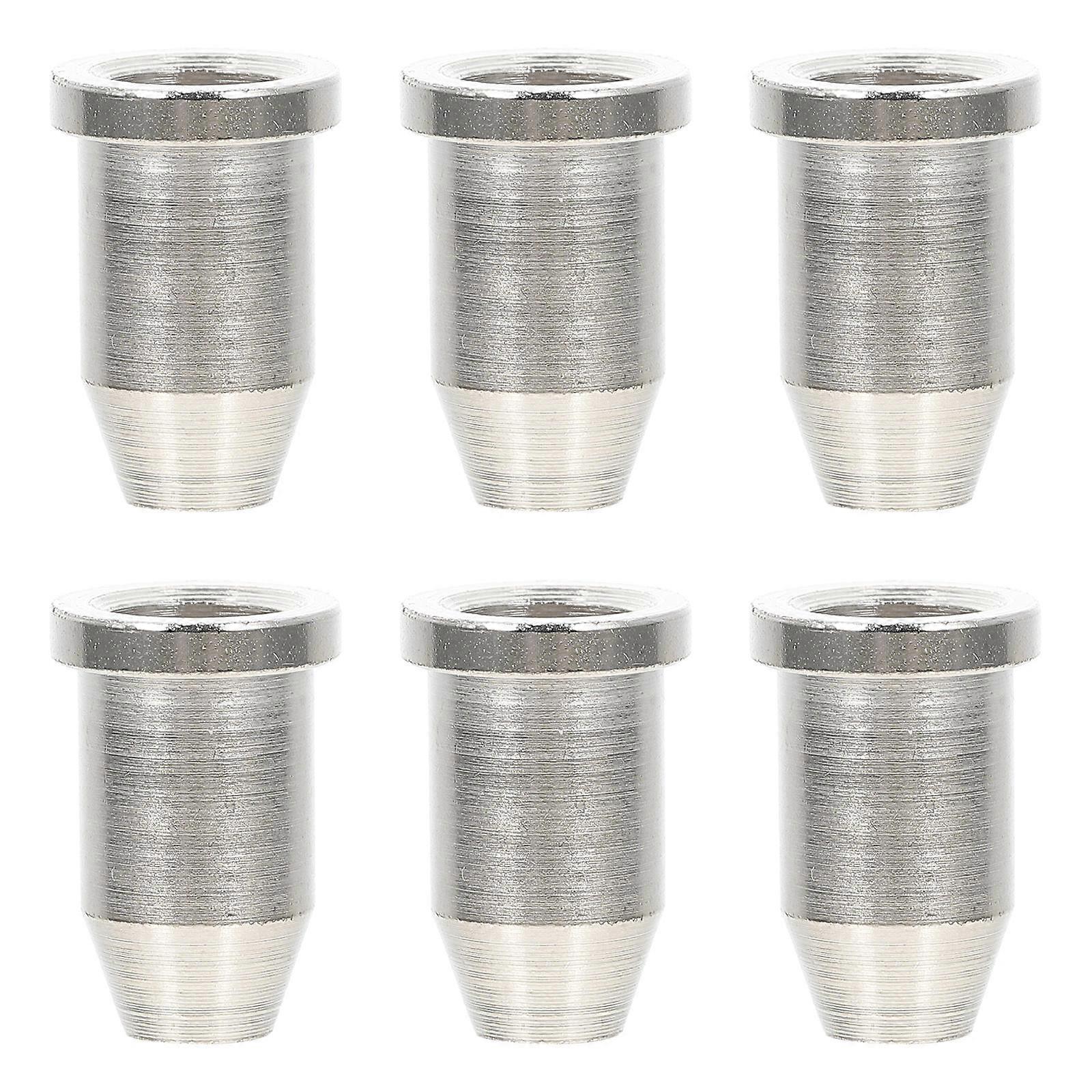 6pcs Guitar String Caps & Mounting Buckles for Electric Guitar – Easy Installation with Screws, Enhanced Sound Resonance for DIY Guitarists &