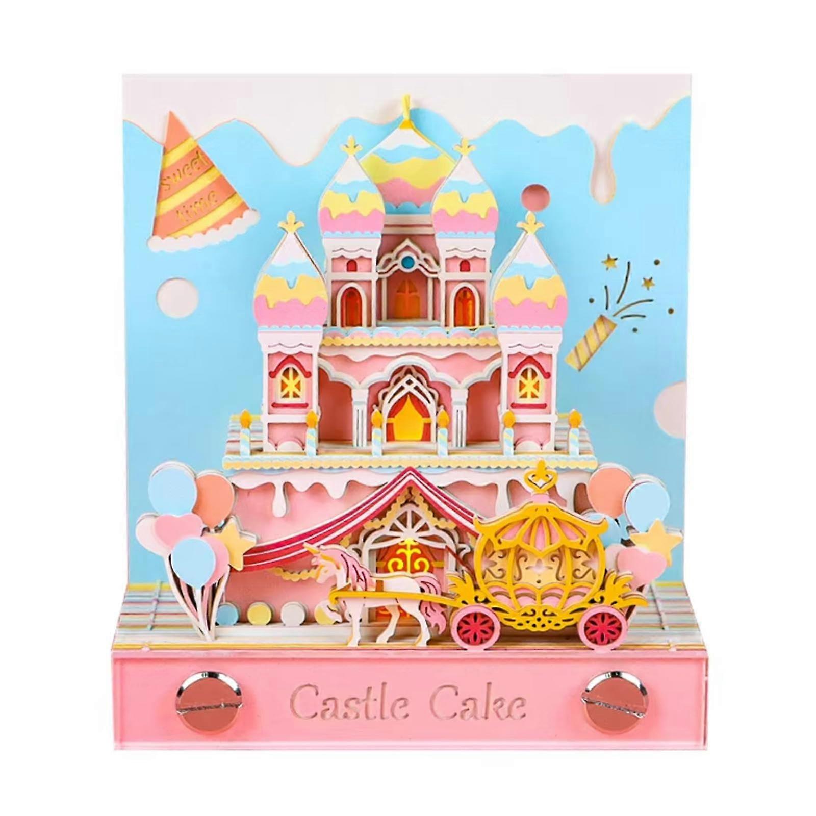 3D notepad, artistic blocks, 3D art, nonstick notes, creative cake castle, paper sculpture, art, memo pad
