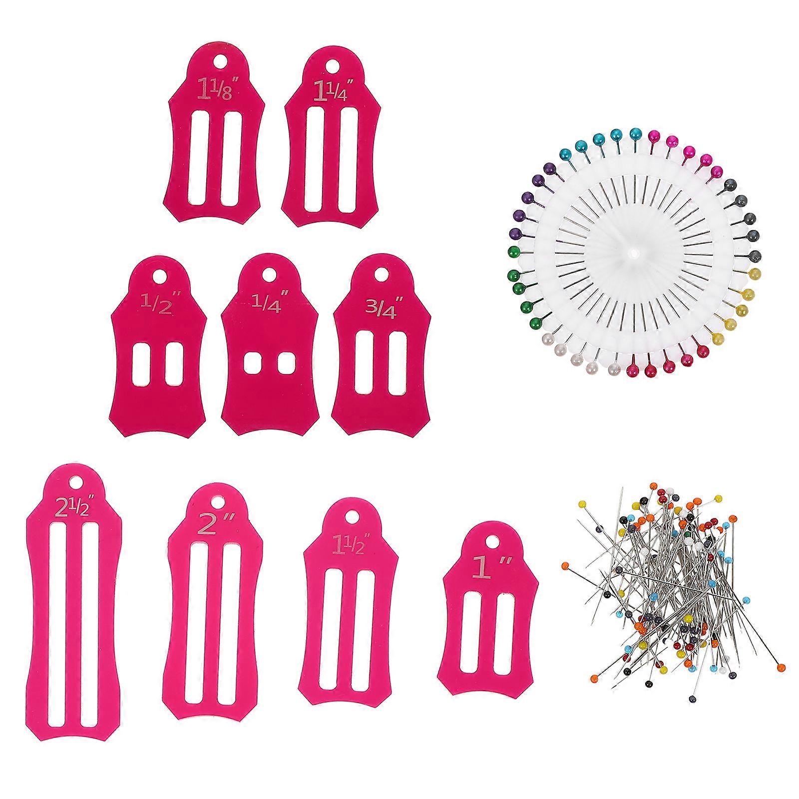 Foldable Fabric Tool Set Sewing Supplies Craftsmen Bias Tape Making Assorted Color 0.2X2.9X8.7CM 1Set