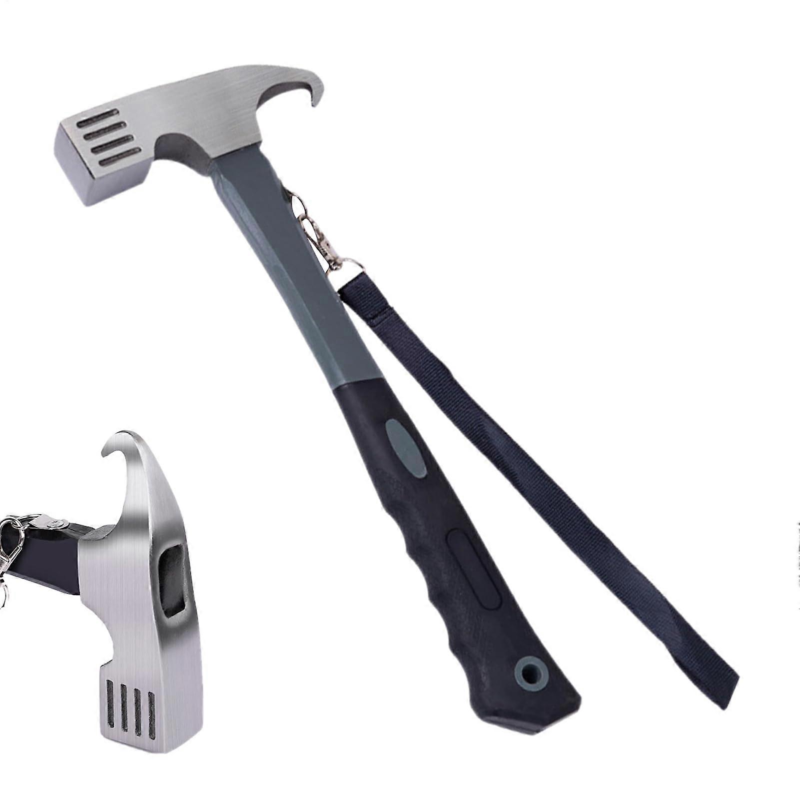 Camping Hammer with Ergonomic Grip | Multifunctional Outdoor Tool for Hiking, Climbing, and Camping Gear