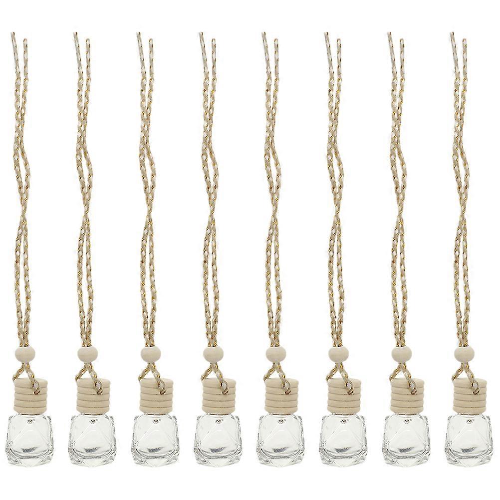 Compact 8pcs Transparent Aroma Diffuser Bottles for Essential Oils – Stylish Glass Containers for Home and Automotive Use