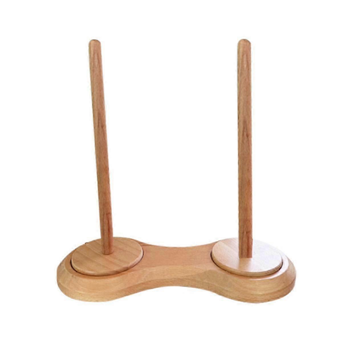 حامل خيوط خشبية مزدوجة للحياكة ، حامل خيوط لأداة موزع خيوط الحياكة